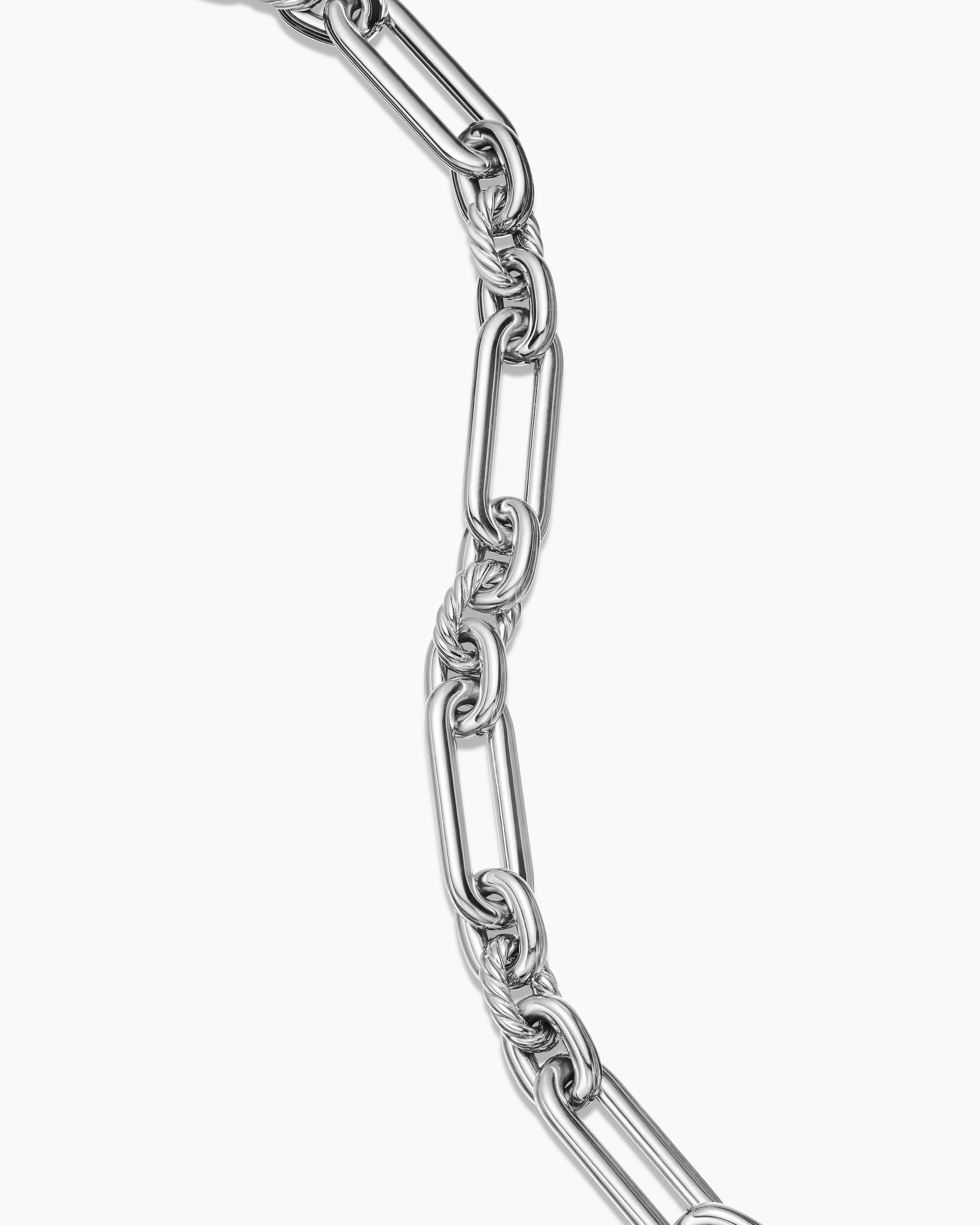 Lexington Chain Bracelet in Sterling Silver with Diamonds, 9.8mm - Image 6