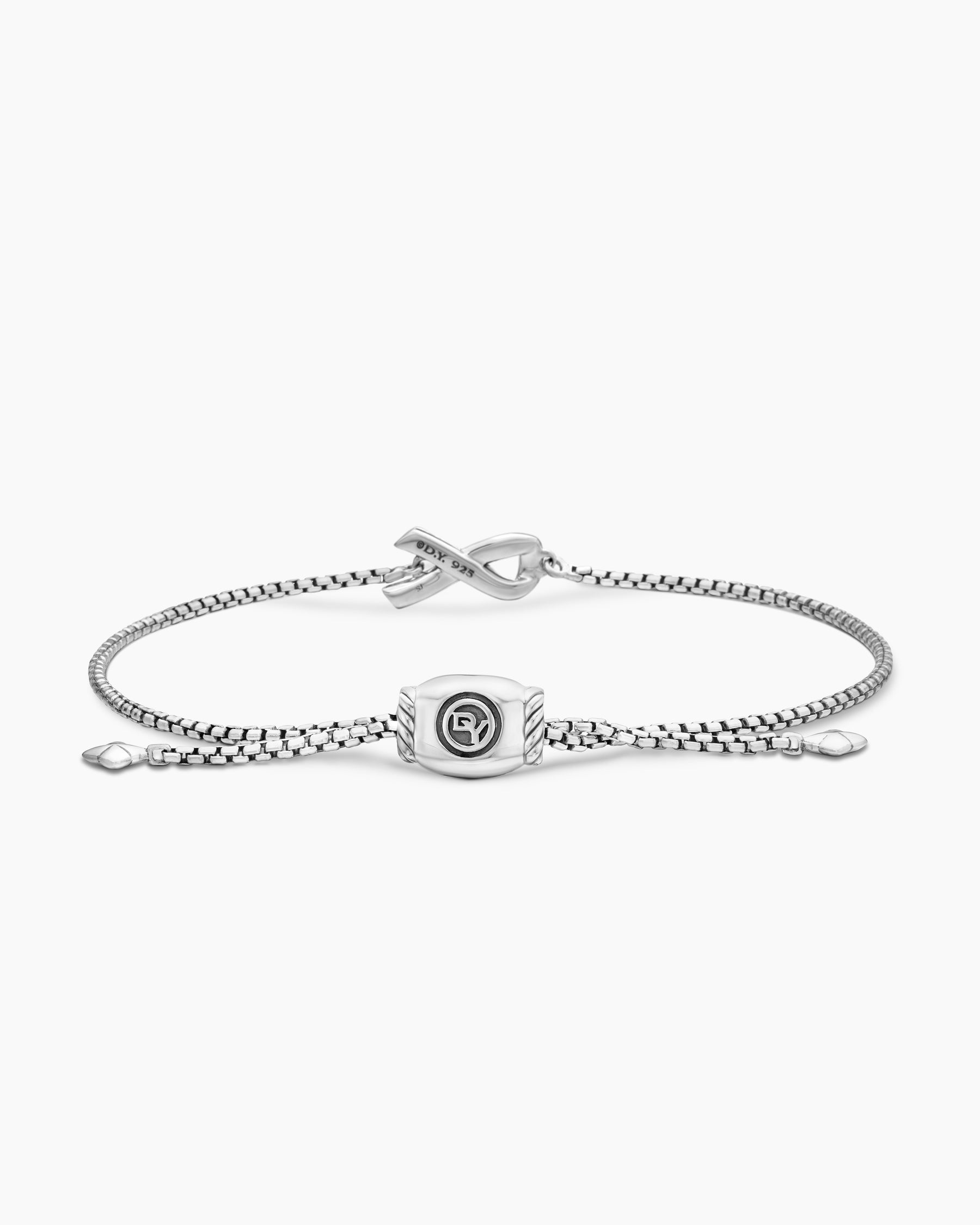 Cable Collectibles Ribbon Chain Bracelet in Sterling Silver with Pavé Pink Sapphires, 1.5mm - Image 4