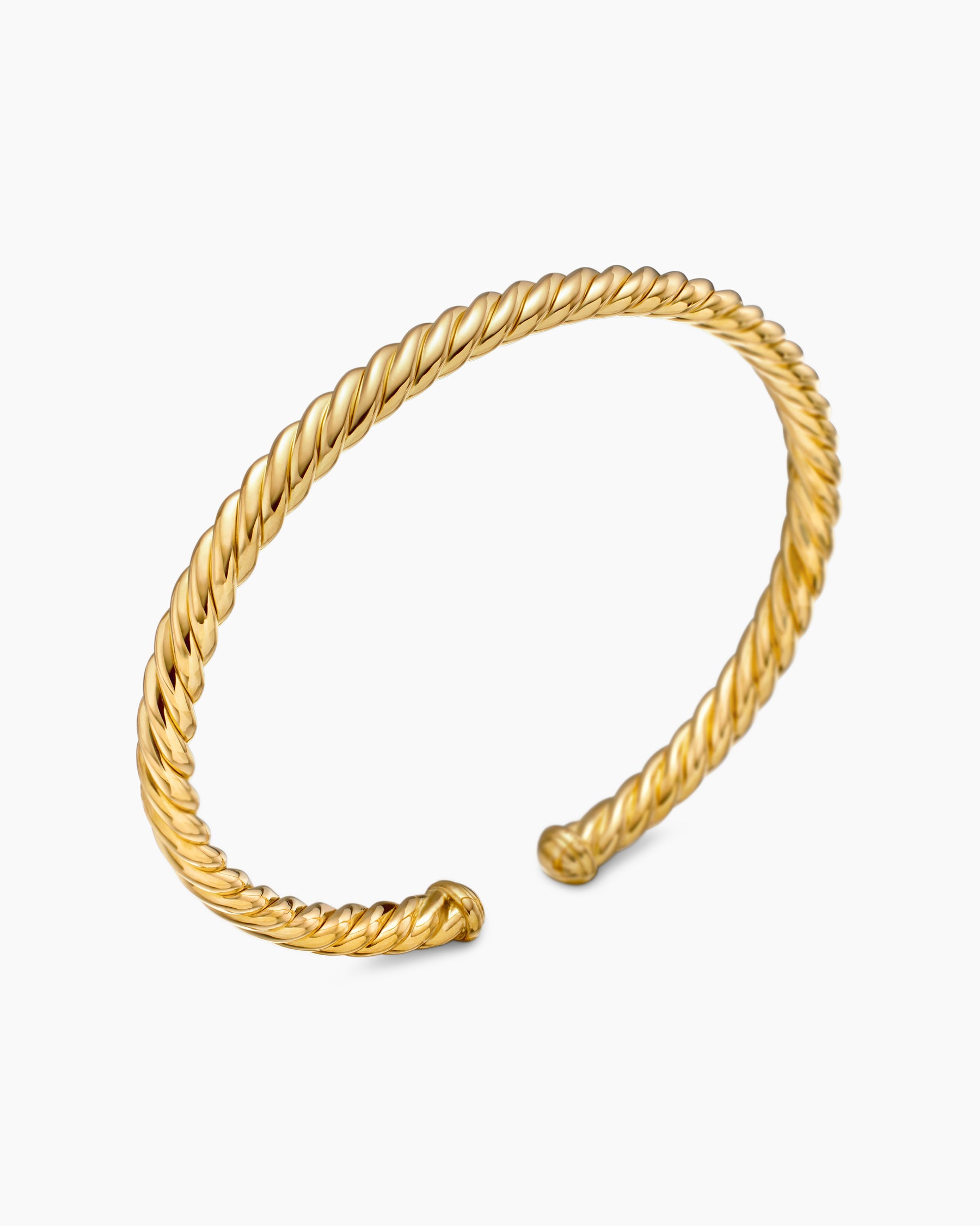 Modern Oval Cablespira Bracelet in 18K Yellow Gold, 4.5mm - Image 3
