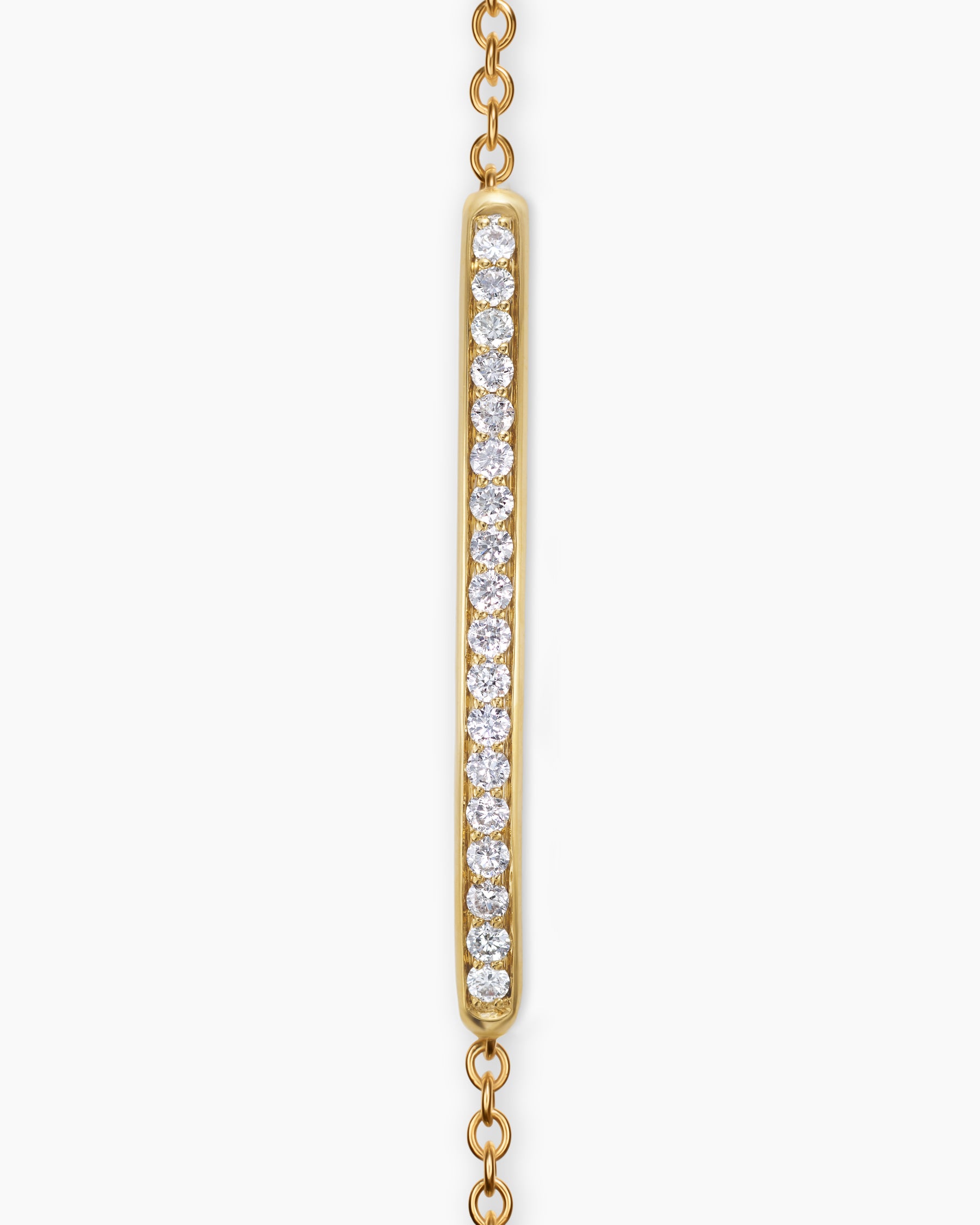 Petite Pavé Bar Bracelet in 18K Yellow Gold with Diamonds, 1.7mm - Image 3
