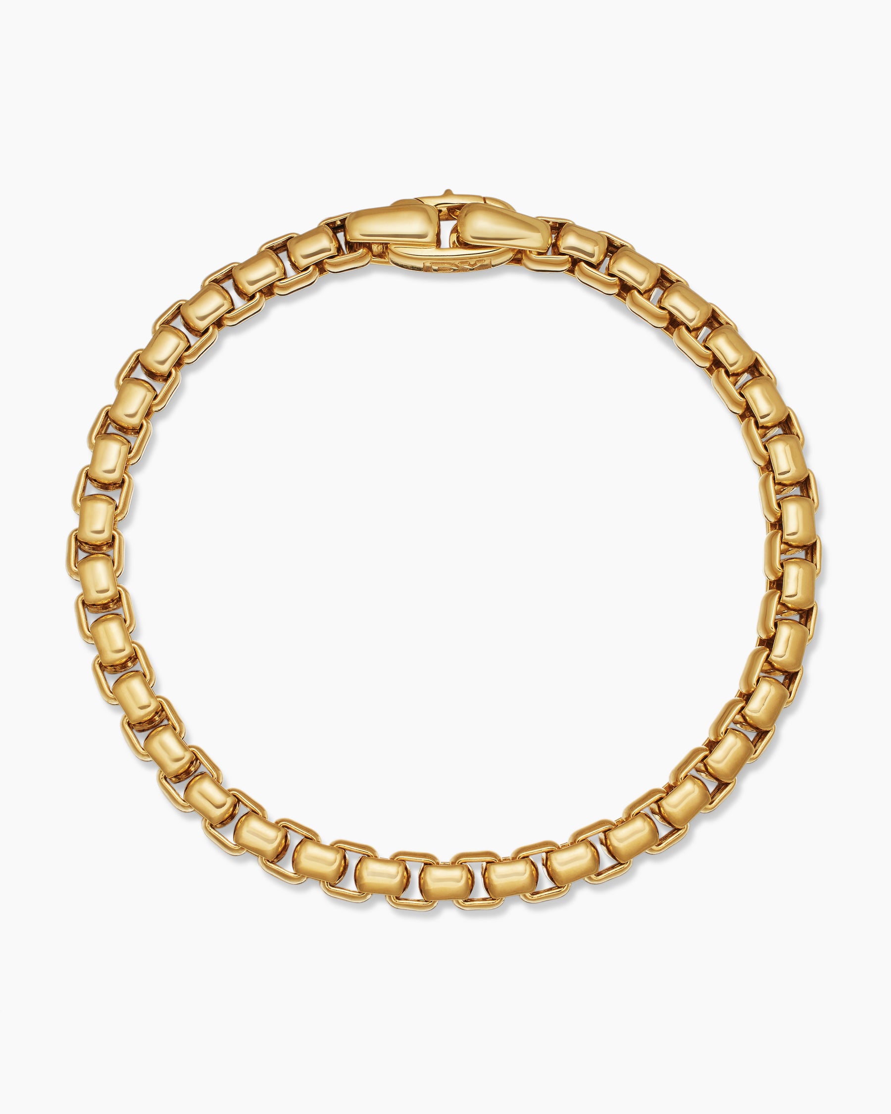 DY Bel Aire Box Chain Bracelet in 18K Yellow Gold, 5.2mm - Image 3