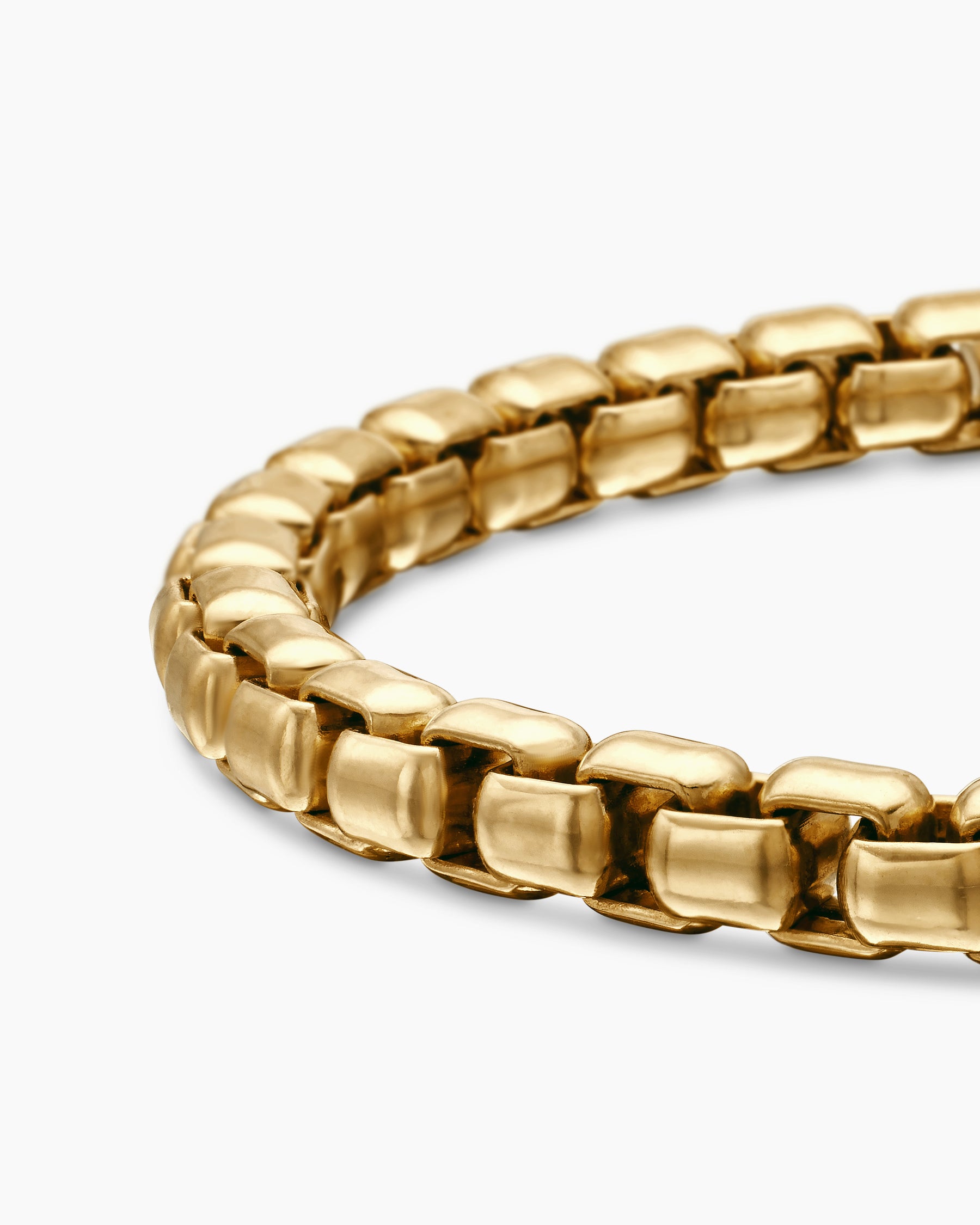 DY Bel Aire Box Chain Bracelet in 18K Yellow Gold, 5.2mm - Image 7