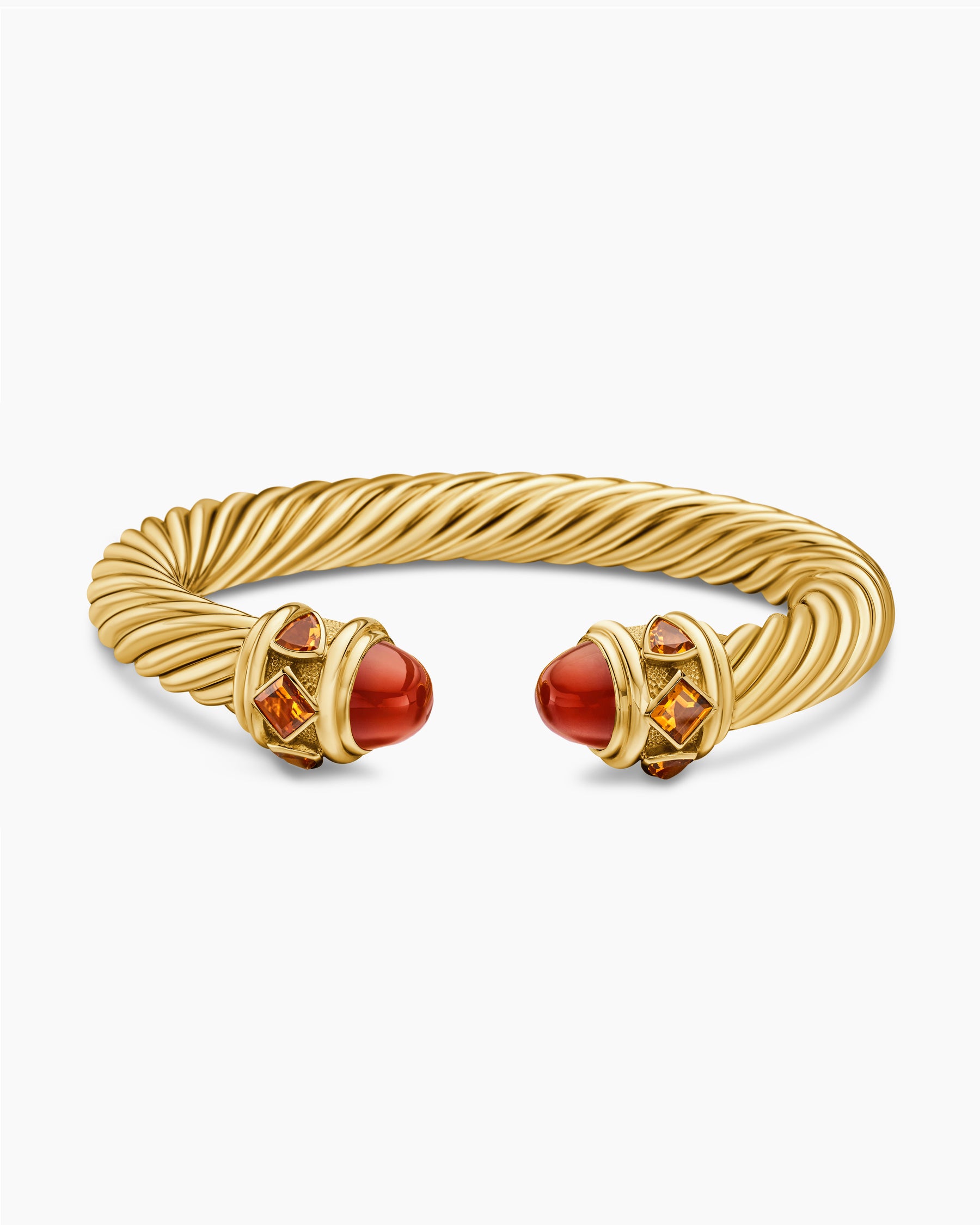 Renaissance Cablespira Bracelet in 18K Yellow Gold with Carnelian and Madeira Citrine, 9mm - Image 4