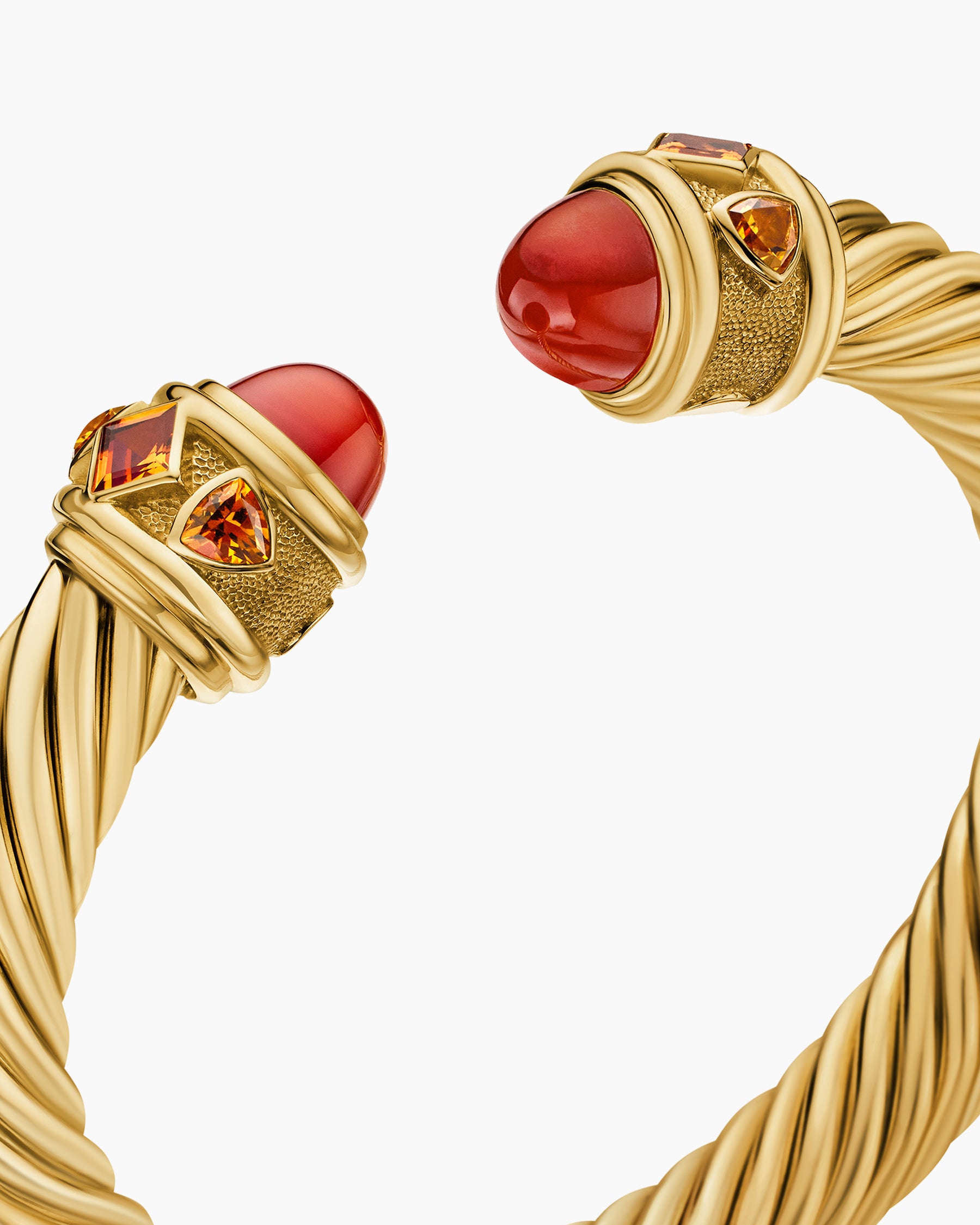 Renaissance Cablespira Bracelet in 18K Yellow Gold with Carnelian and Madeira Citrine, 9mm - Image 5