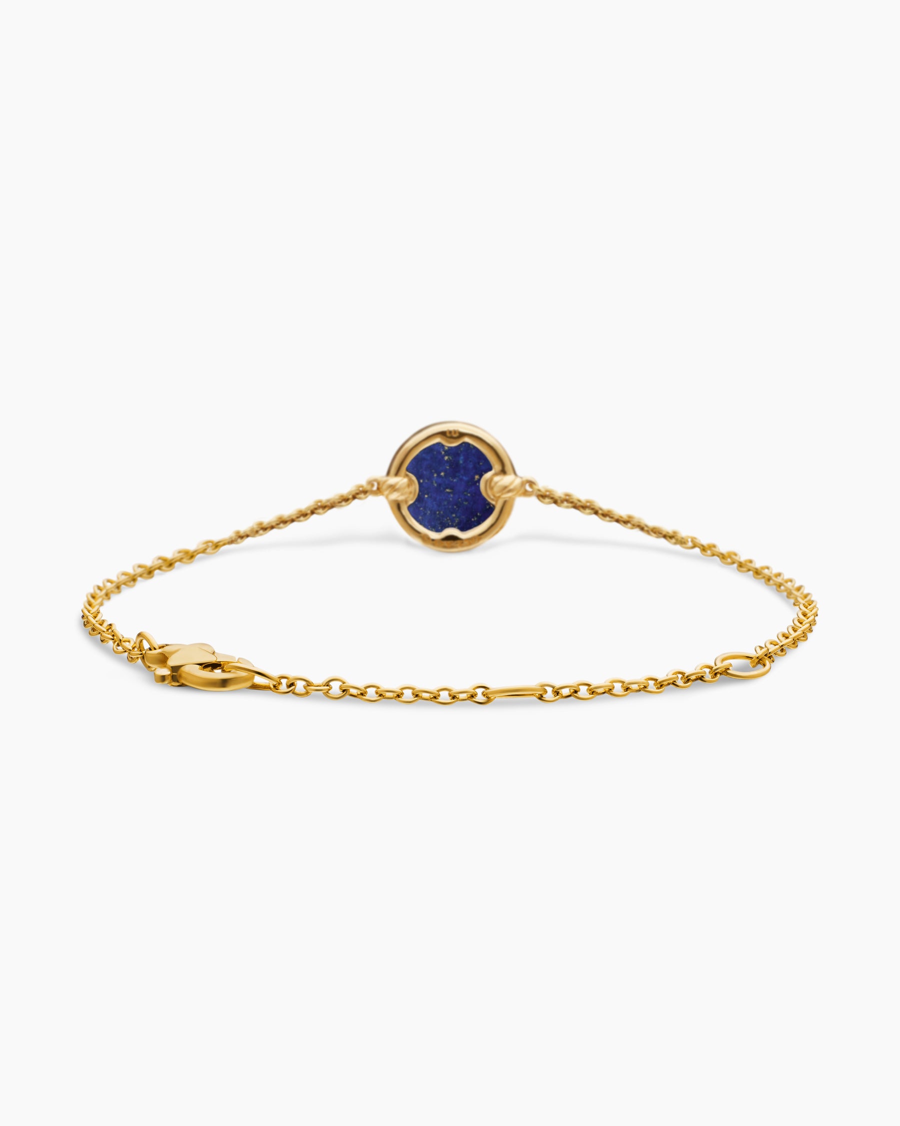Petite DY Elements Center Station Chain Bracelet in 18K Yellow Gold with Lapis and Diamonds, 11mm - Image 5