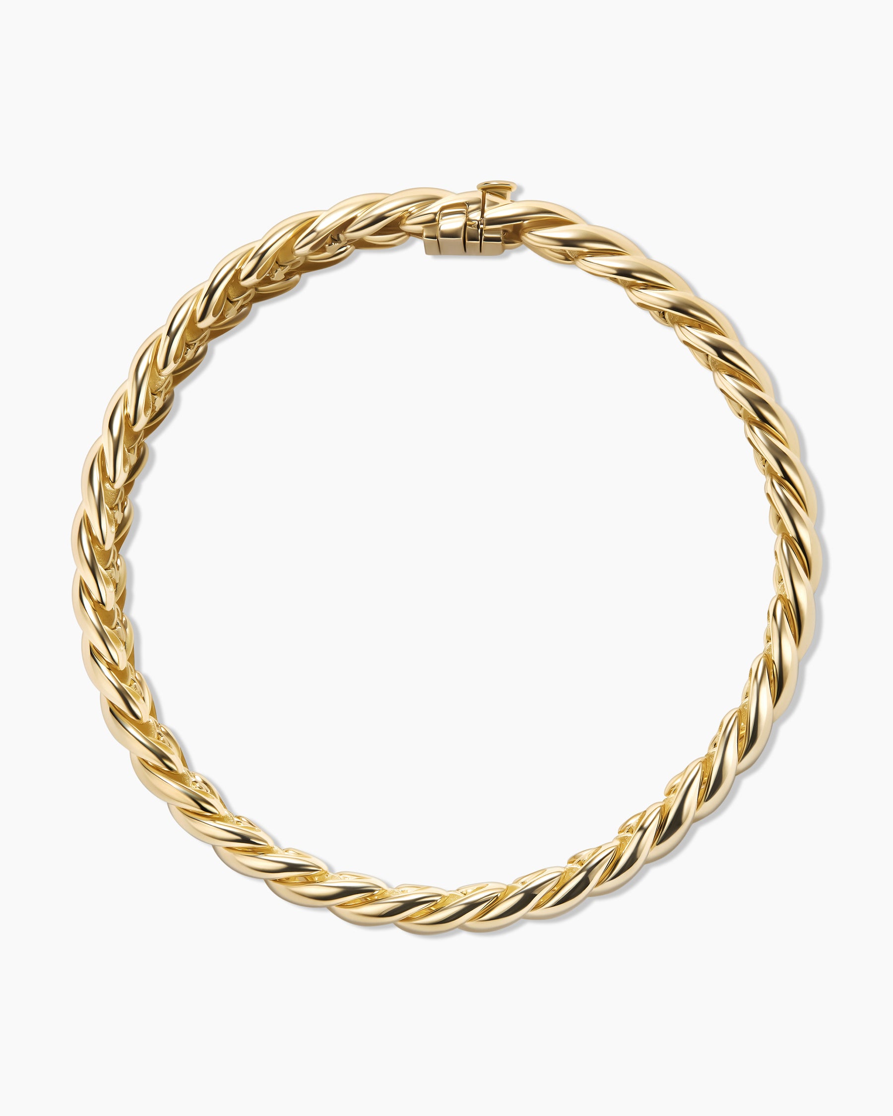 Sculpted Cable Bracelet in 18K Yellow Gold, 8.5mm - Image 3