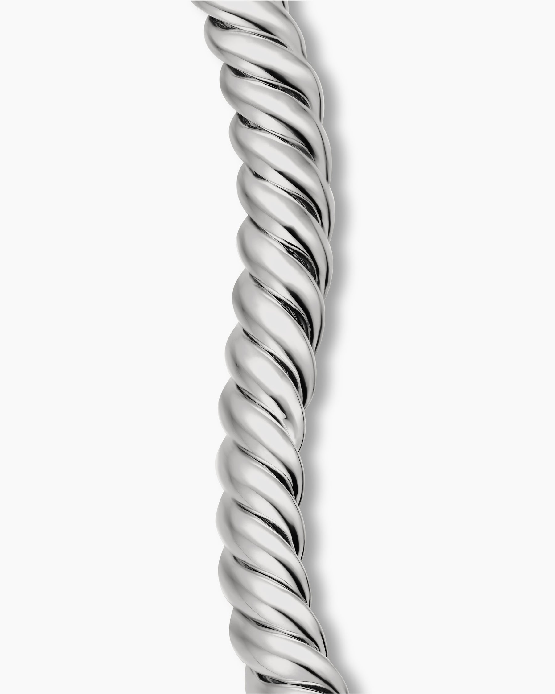 Sculpted Cable Double Wrap Bracelet in Sterling Silver, 8.5mm - Image 5