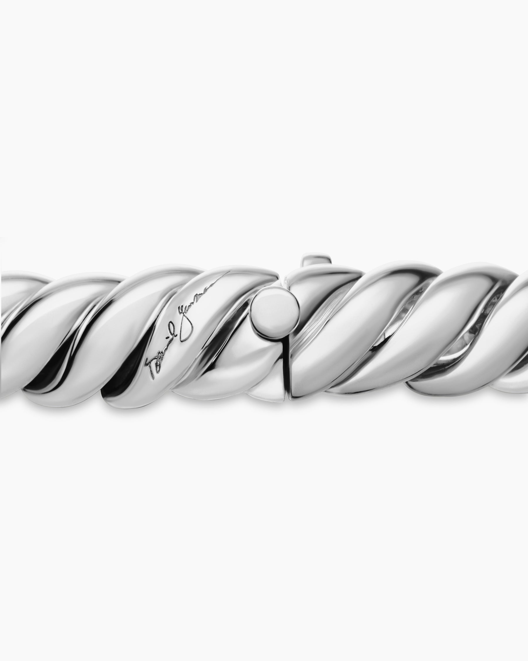 Sculpted Cable Triple Wrap Bracelet in Sterling Silver, 8.5mm - Image 7