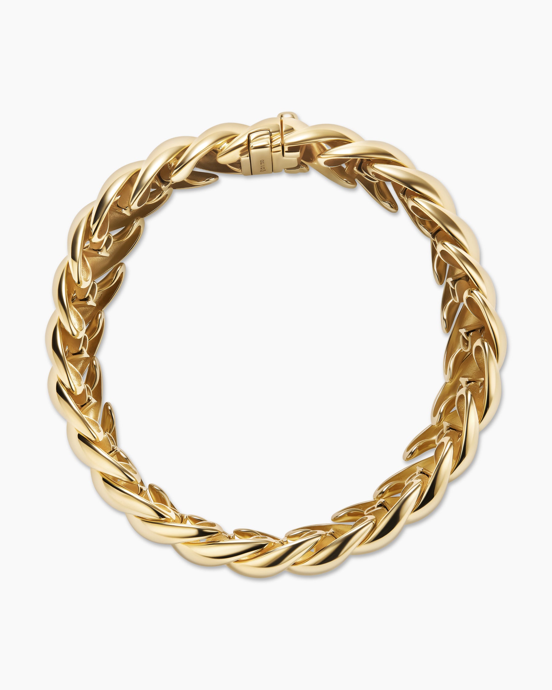 Sculpted Cable Bracelet in 18K Yellow Gold, 14mm - Image 3