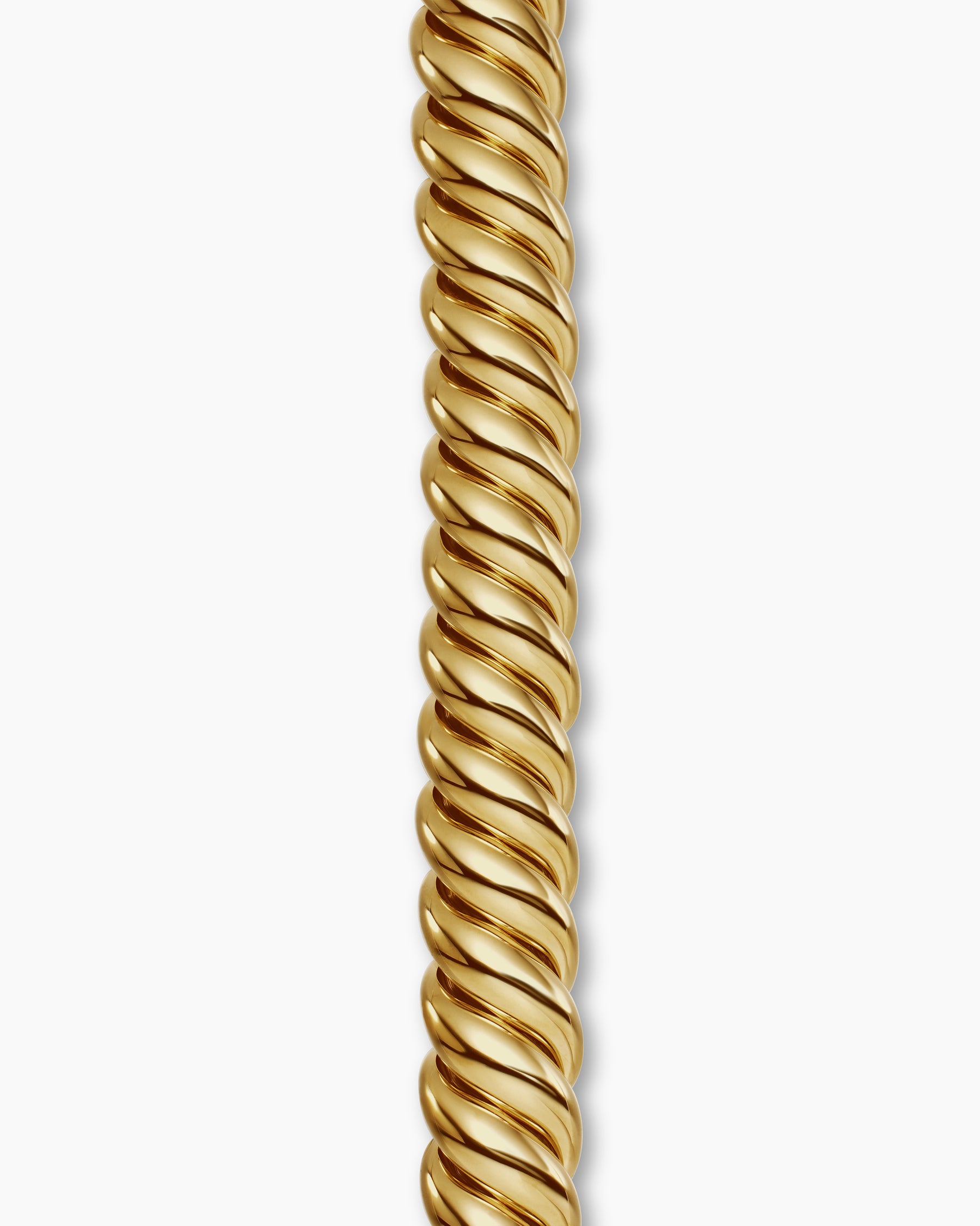 Sculpted Cable Bracelet in 18K Yellow Gold, 14mm - Image 5