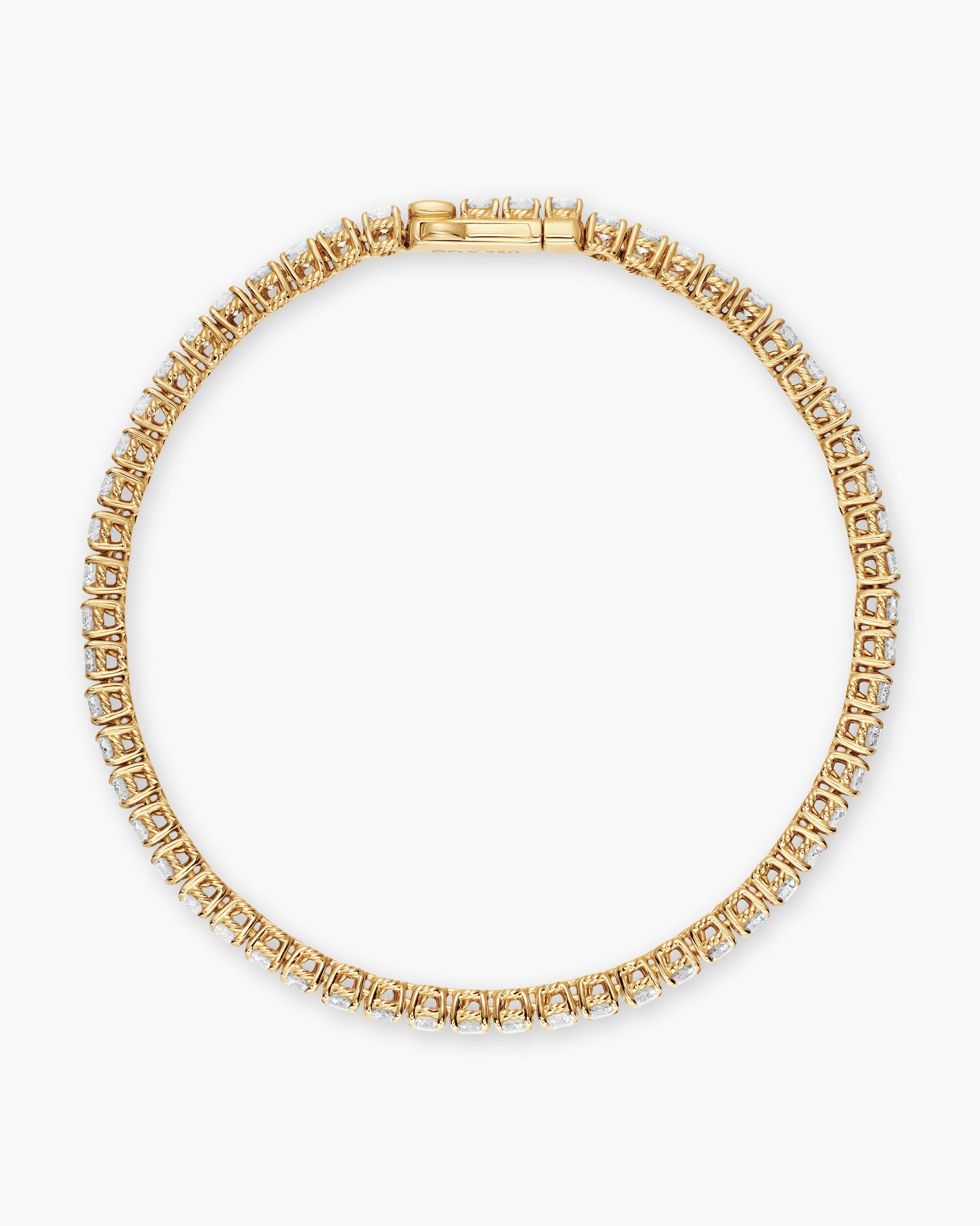 Tennis Bracelet in 18K Yellow Gold with Diamonds, 3mm - Image 3