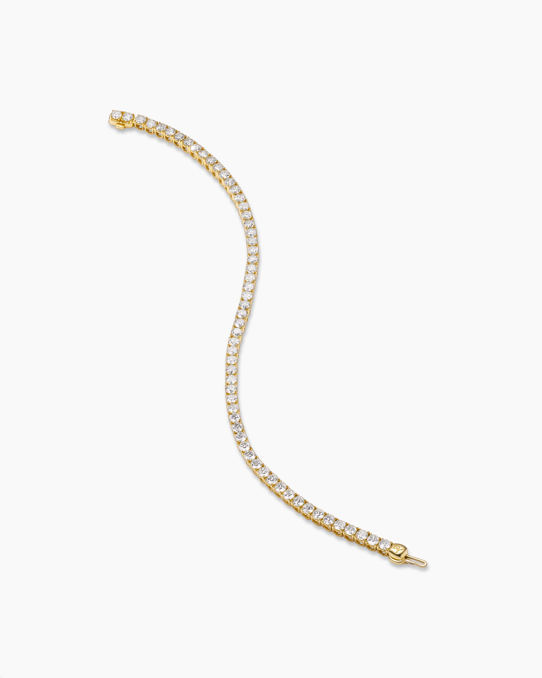 Tennis Bracelet in 18K Yellow Gold with Diamonds, 3mm - Image 4