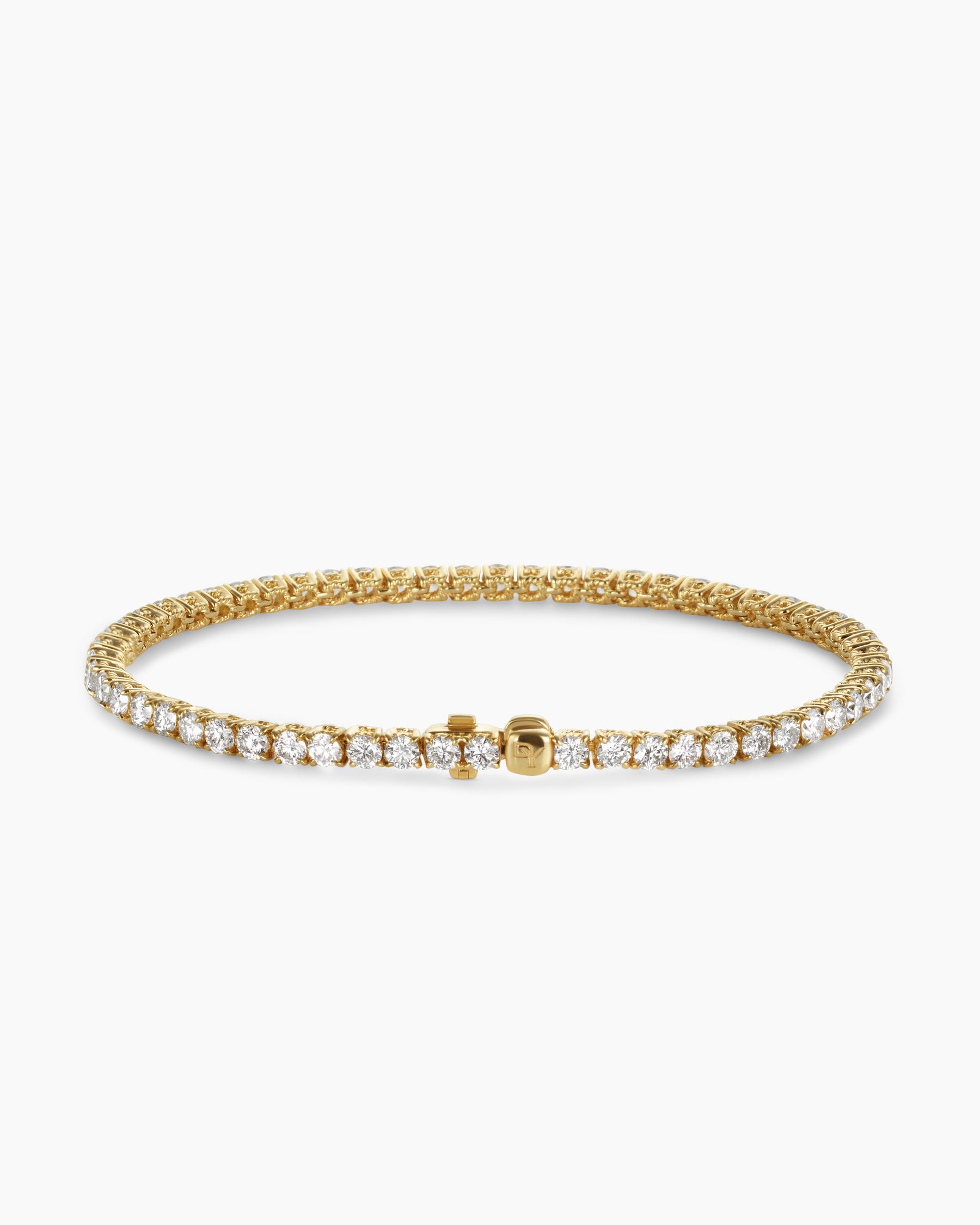 Tennis Bracelet in 18K Yellow Gold with Diamonds, 3mm - Image 5