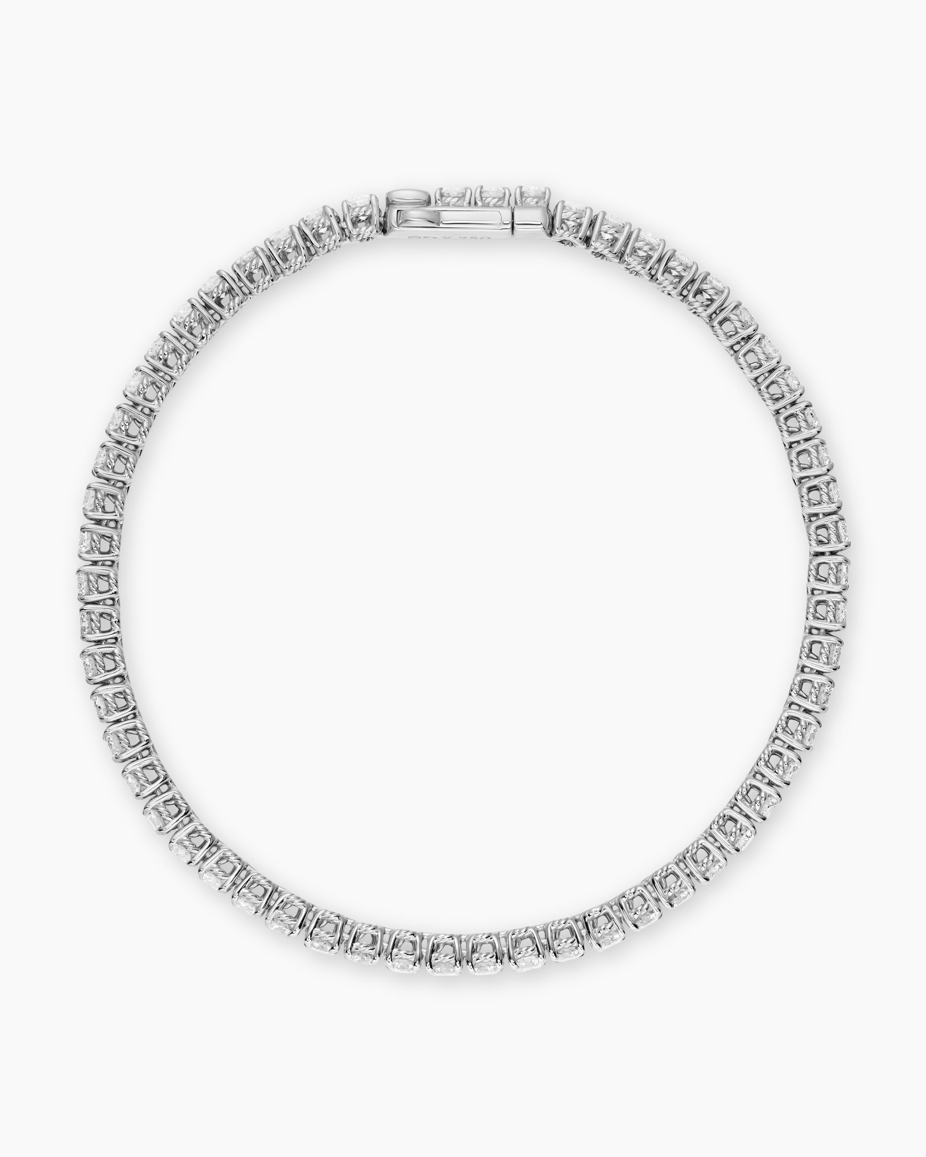Tennis Bracelet in 18K White Gold with Diamonds, 3mm - Image 3