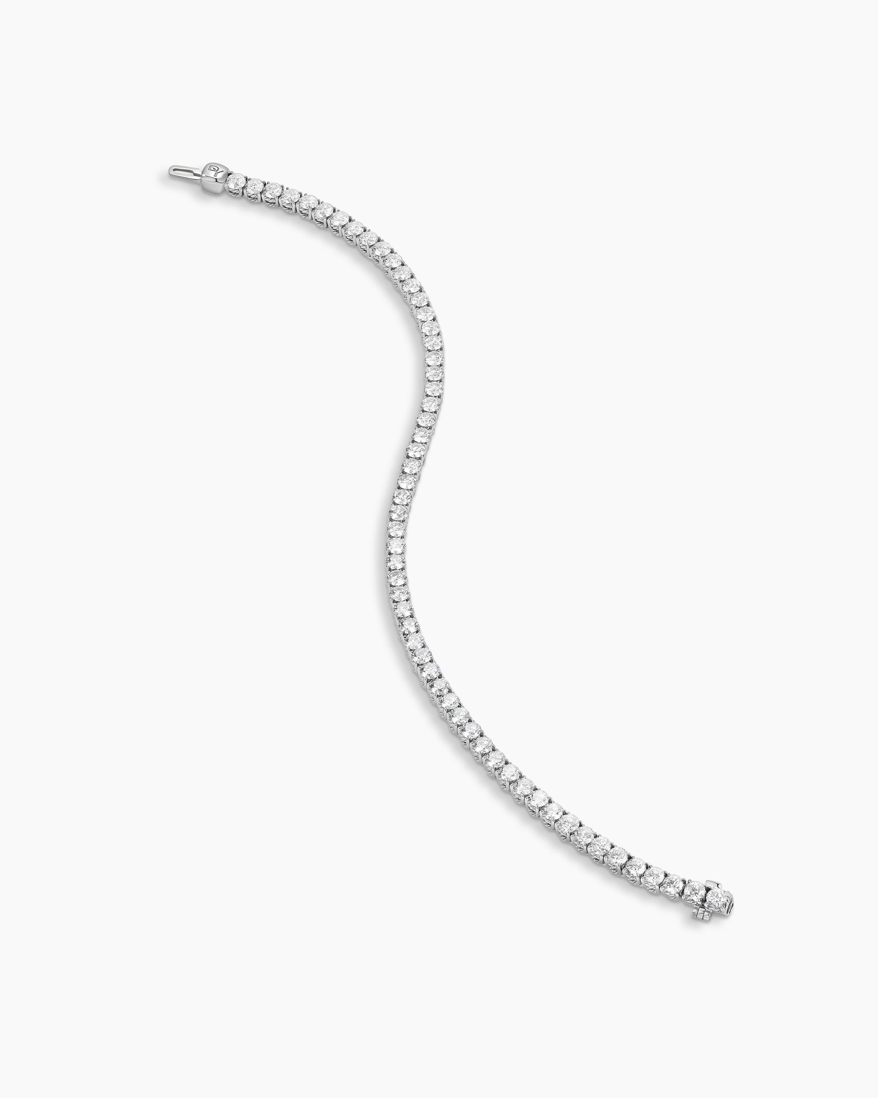 Tennis Bracelet in 18K White Gold with Diamonds, 3mm - Image 4