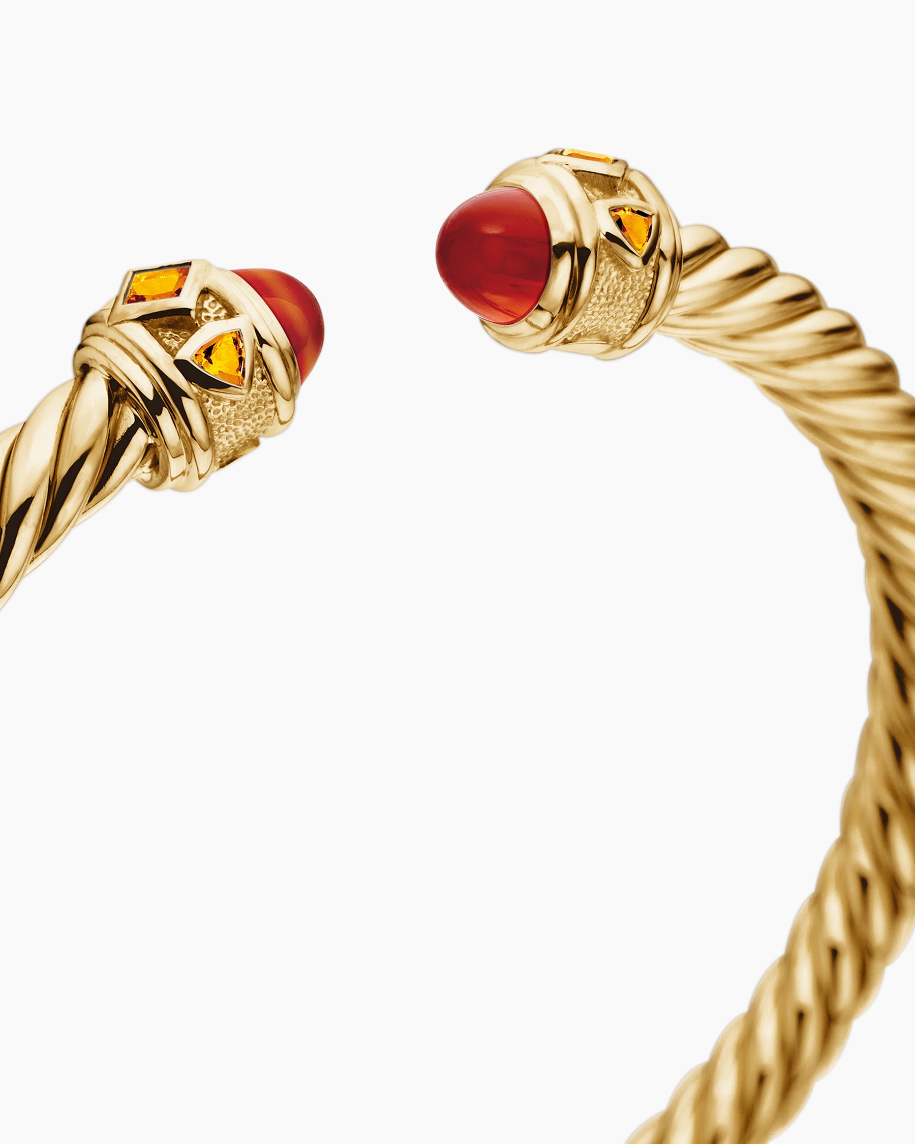 Renaissance Cablespira Bracelet in 18K Yellow Gold with Carnelian and Citrine, 5mm - Image 5