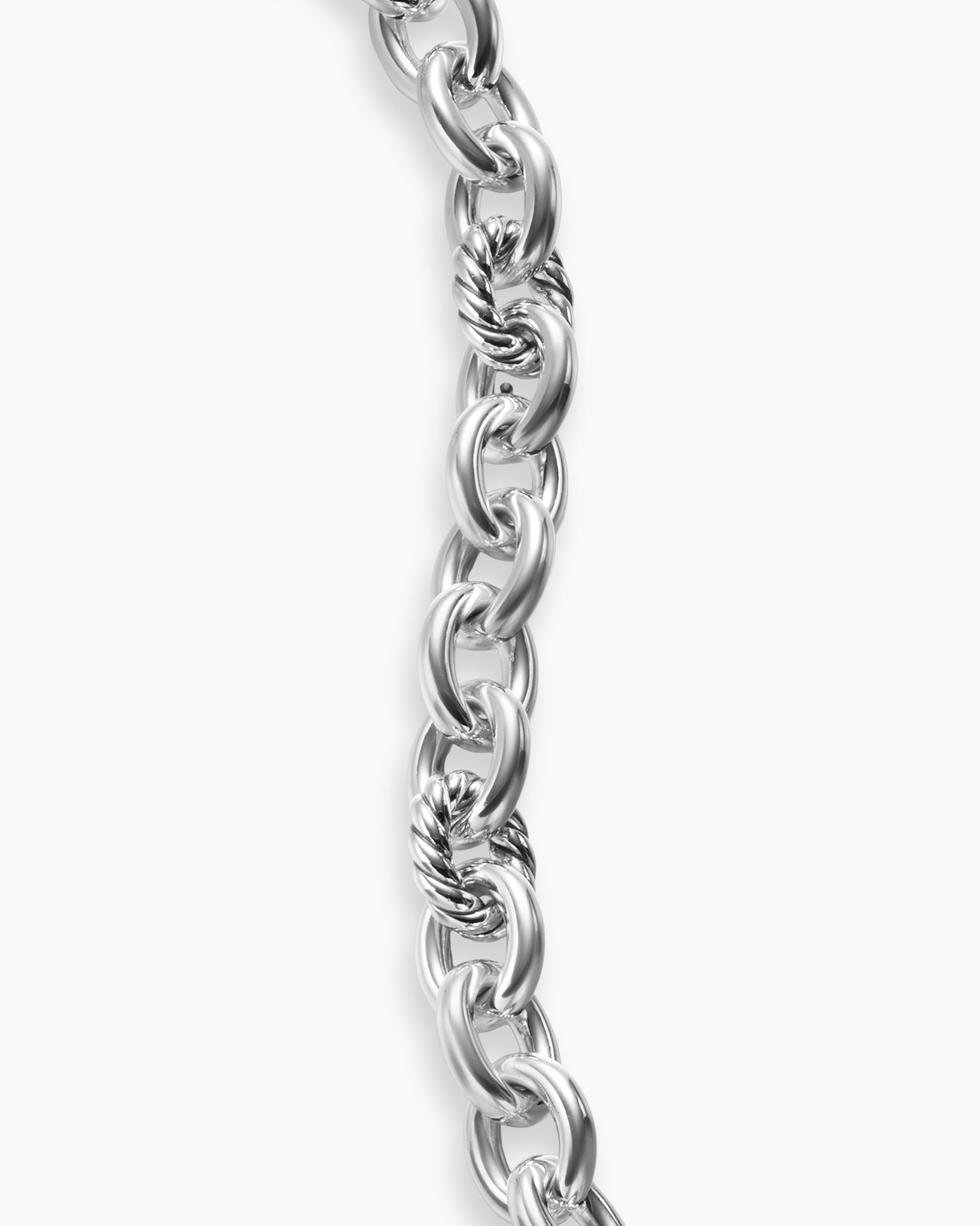 DY Mercer Toggle Chain Bracelet in Sterling Silver with Diamonds, 8mm - Image 5