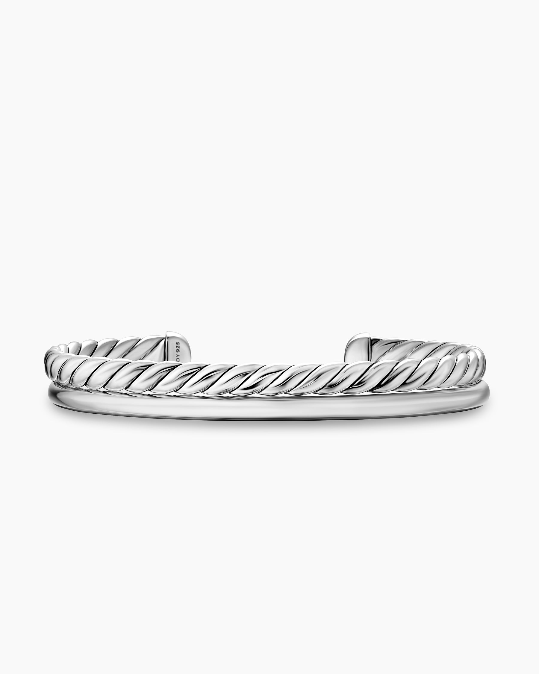 DY Mercer Two Row Cuff Bracelet in Sterling Silver, 8mm