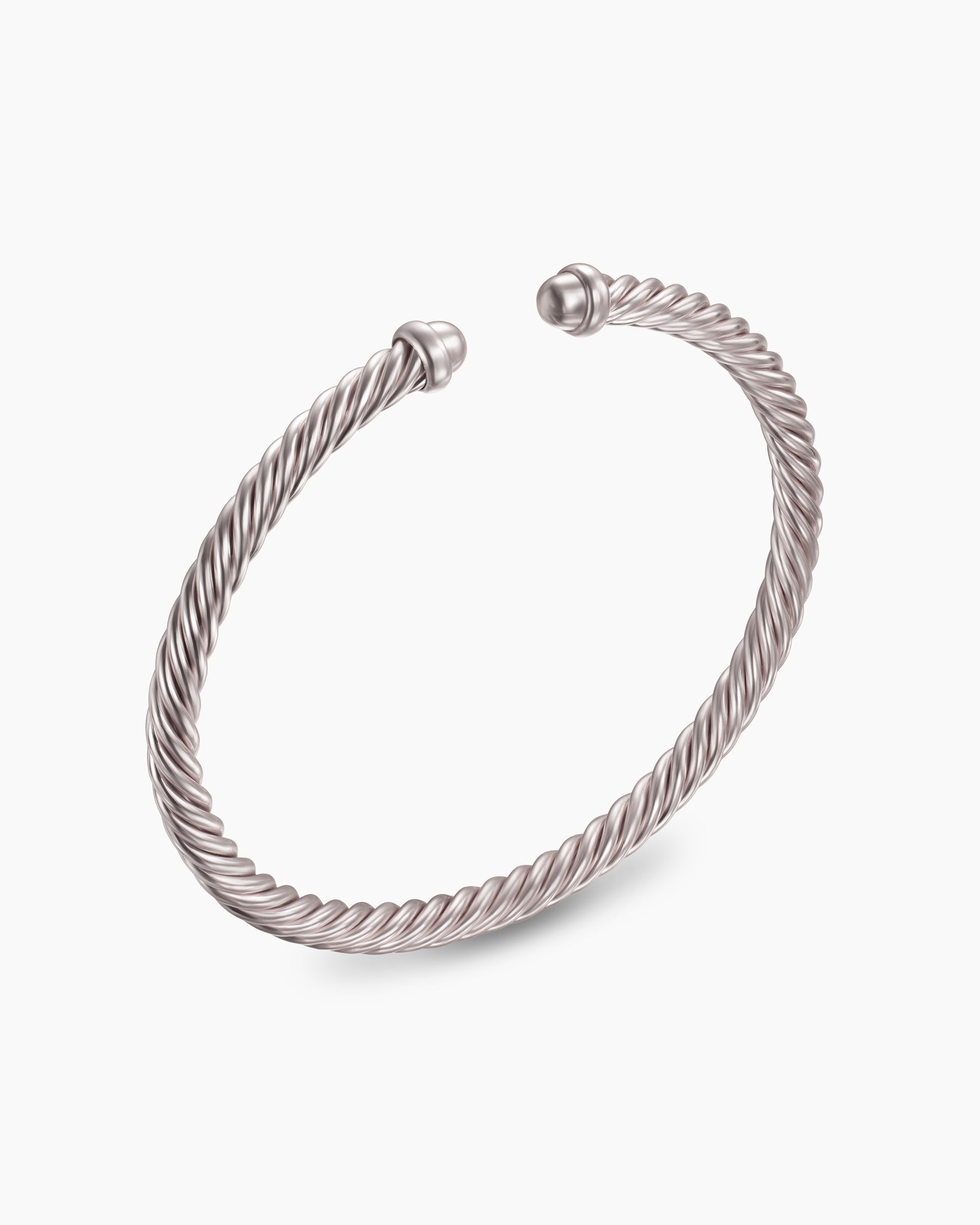 Classic Cable Bracelet in Sand Aluminum, 4mm - Image 3