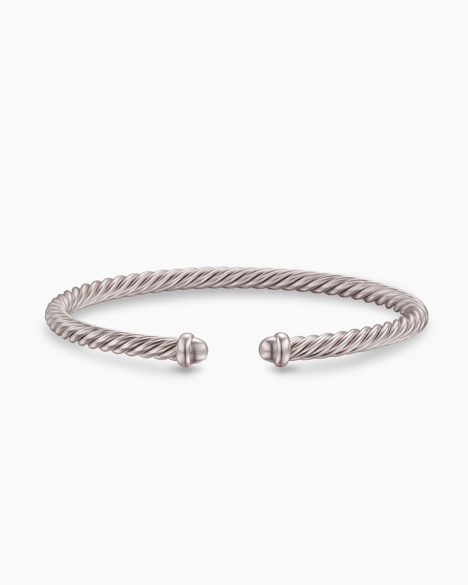 Classic Cable Bracelet in Sand Aluminum, 4mm - Image 4