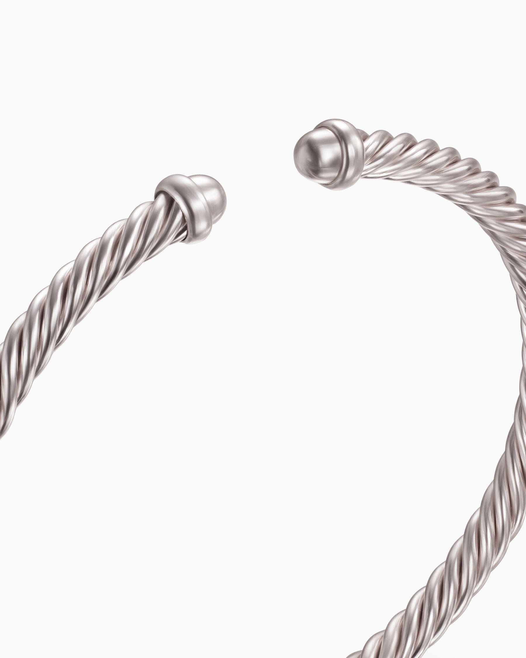 Classic Cable Bracelet in Sand Aluminum, 4mm - Image 5