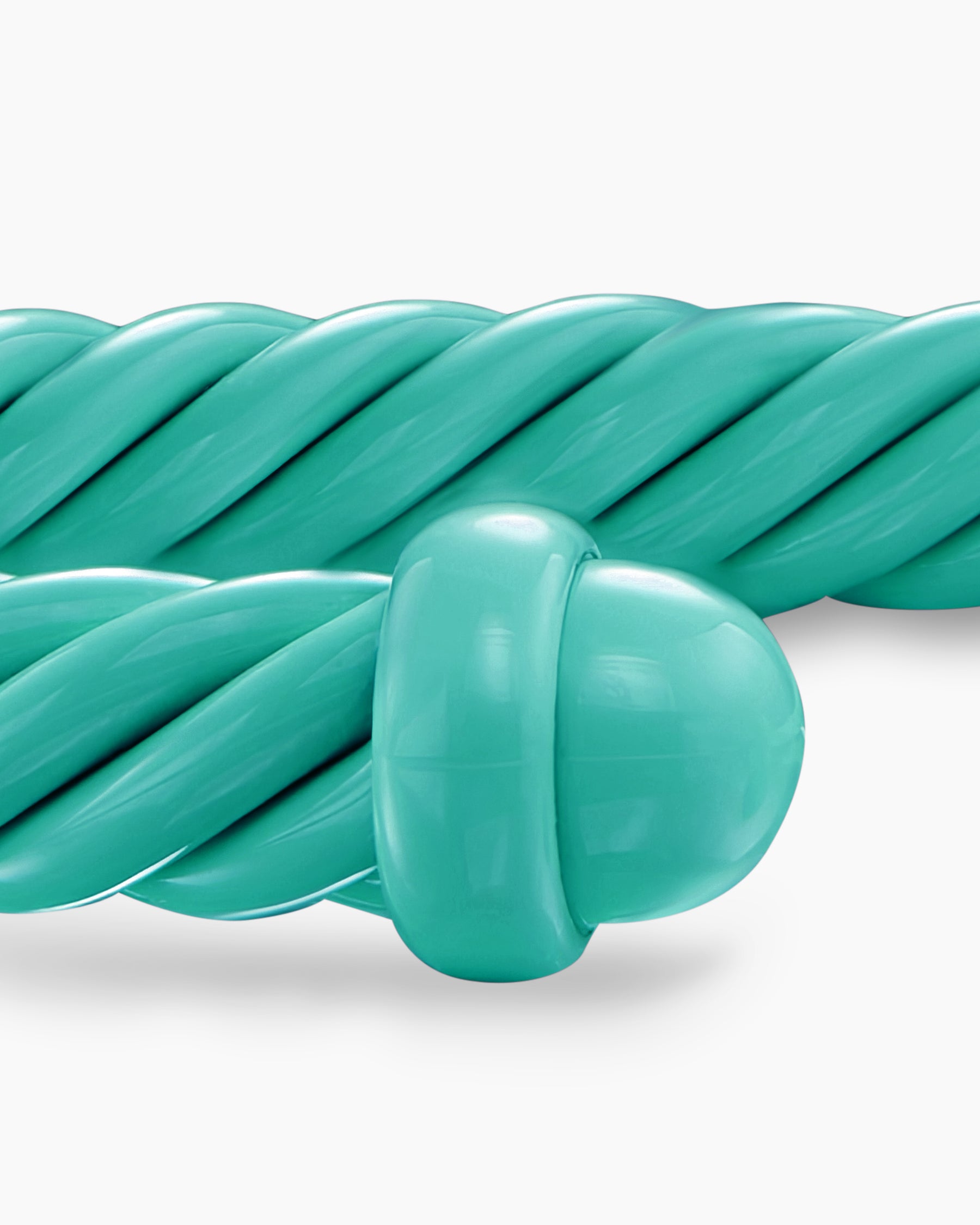 Classic Cable Bracelet in Turquoise Aluminum, 4mm - Image 6