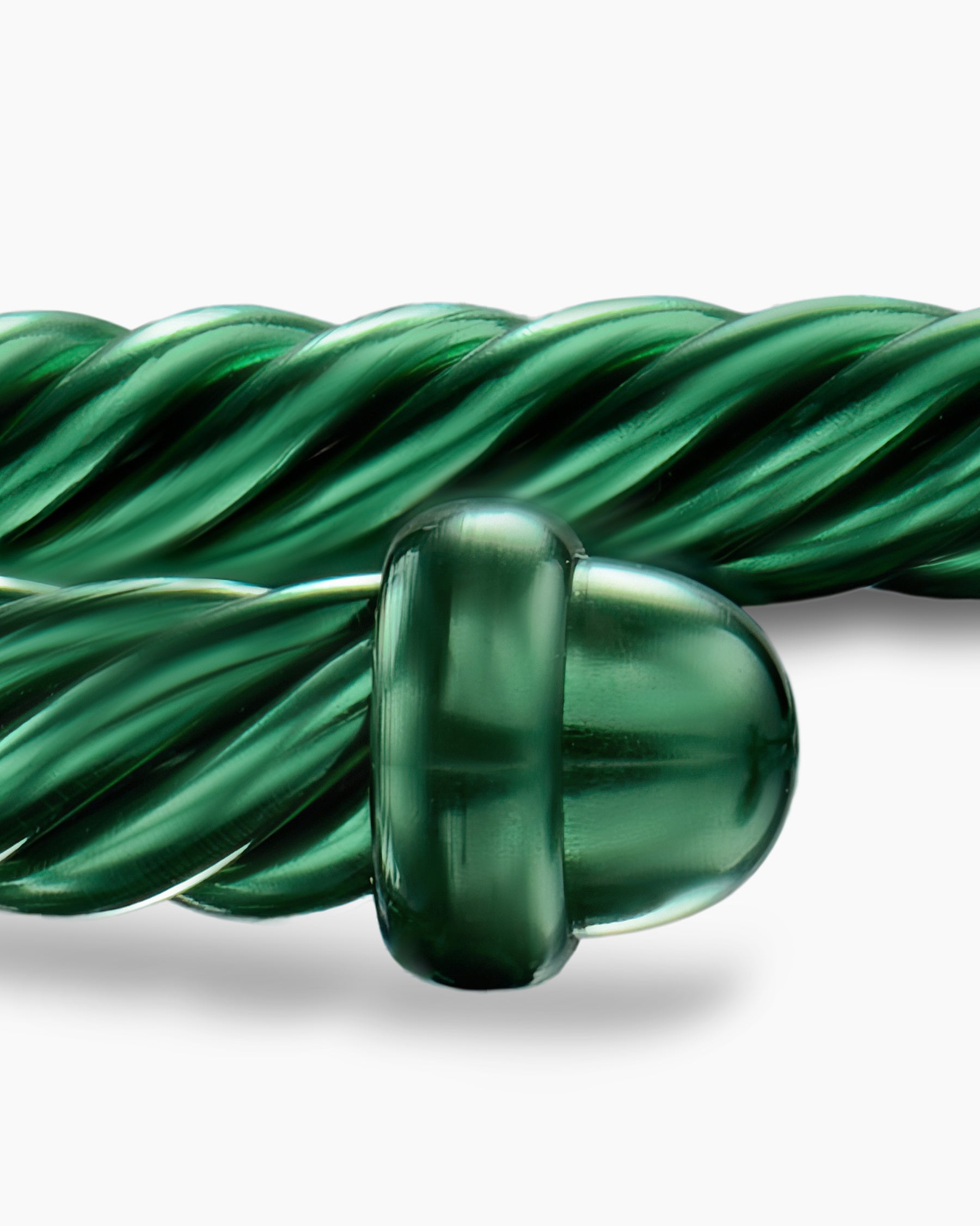 Classic Cable Bracelet in Green Aluminum, 4mm - Image 6