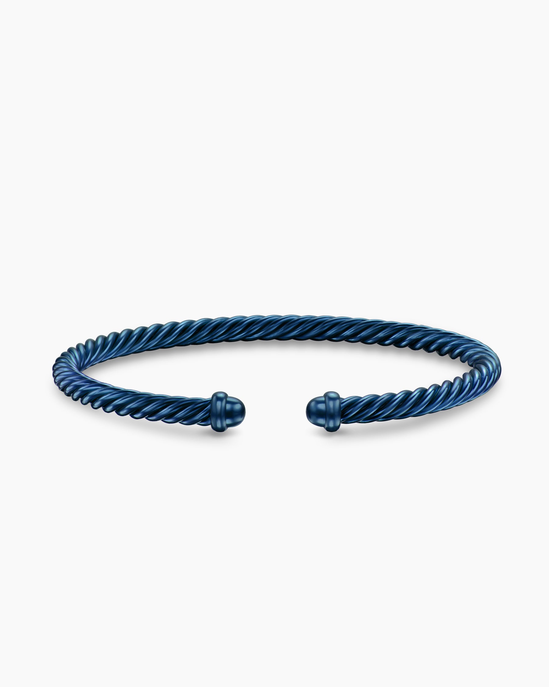 Classic Cable Bracelet in Navy Aluminum, 4mm - Image 4
