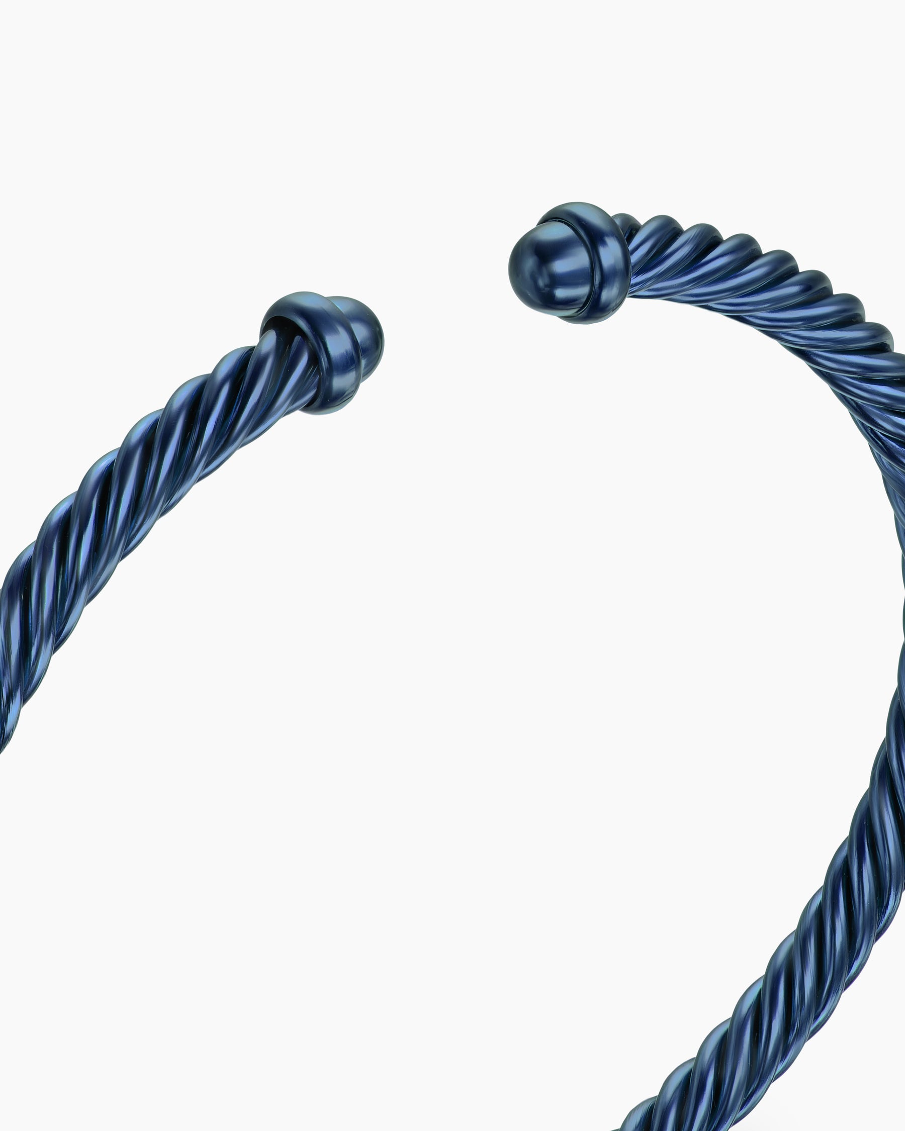 Classic Cable Bracelet in Navy Aluminum, 4mm - Image 5