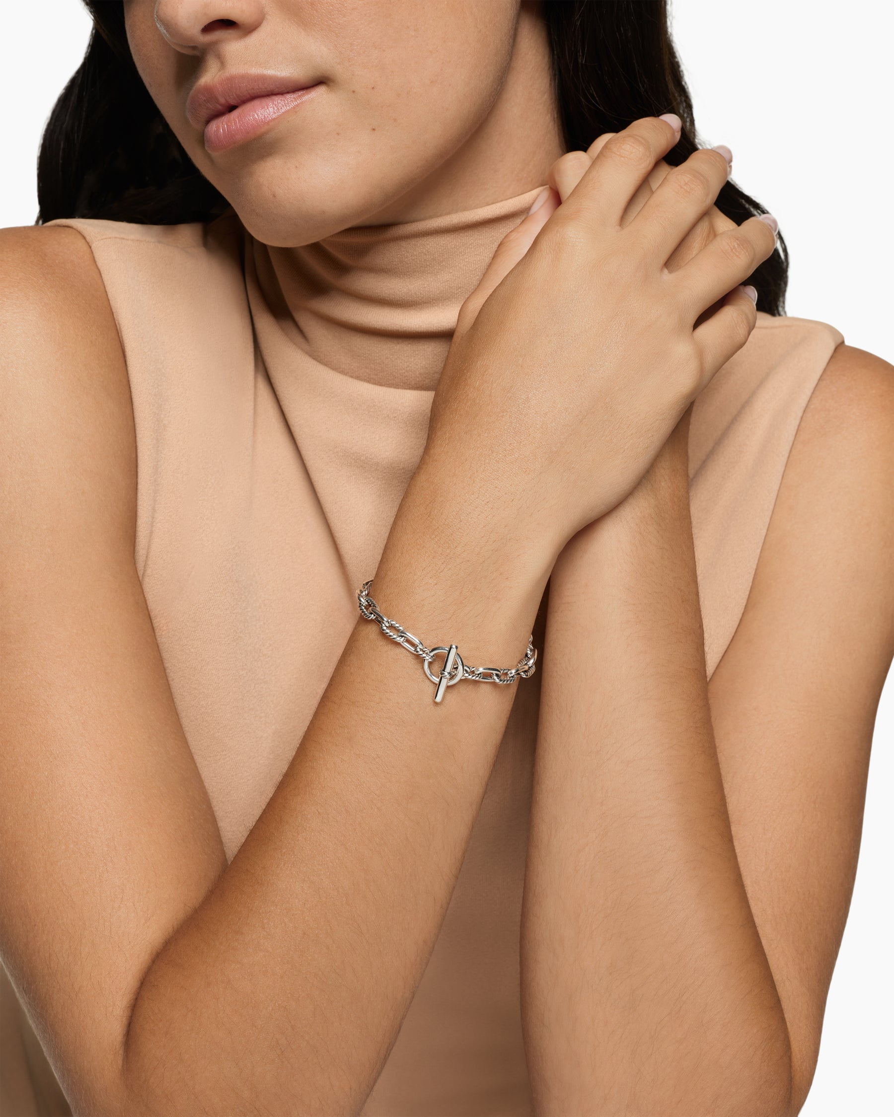 Alternative view of DY Madison Toggle Chain Bracelet in Sterling Silver, 5.5mm