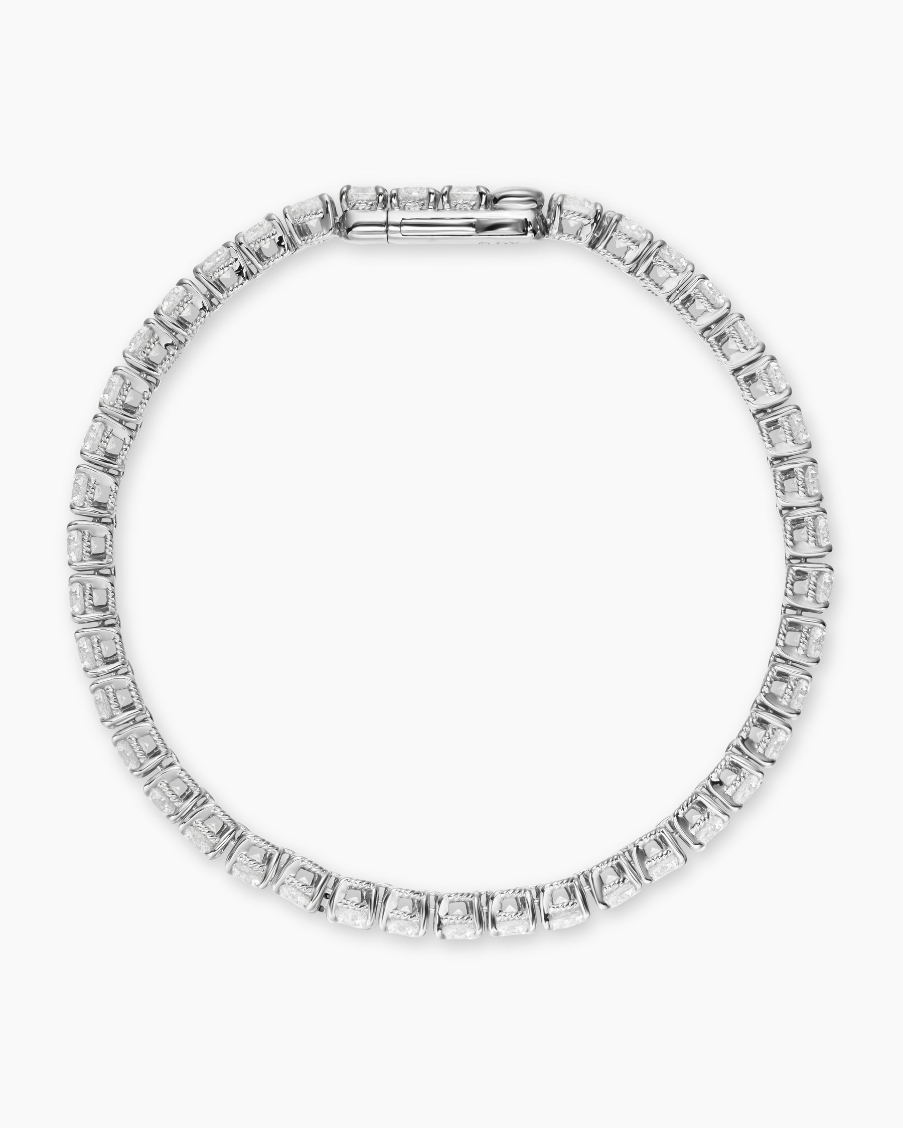 Tennis Bracelet in 18K White Gold with Diamonds, 4mm - Image 3