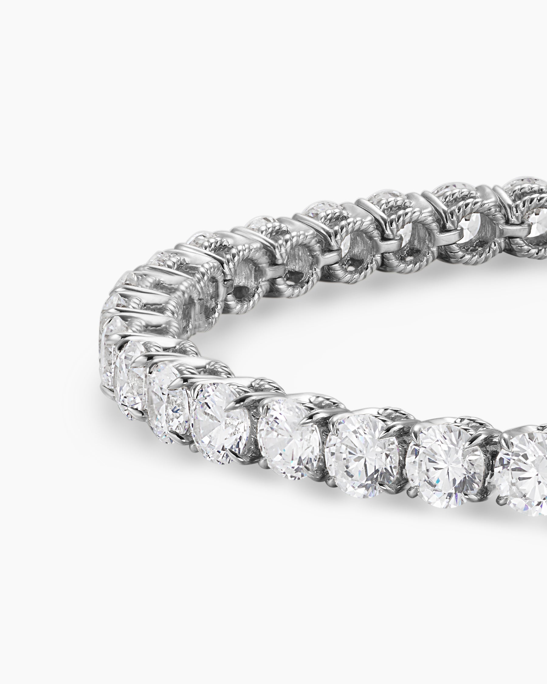 Tennis Bracelet in 18K White Gold with Diamonds, 4mm - Image 5