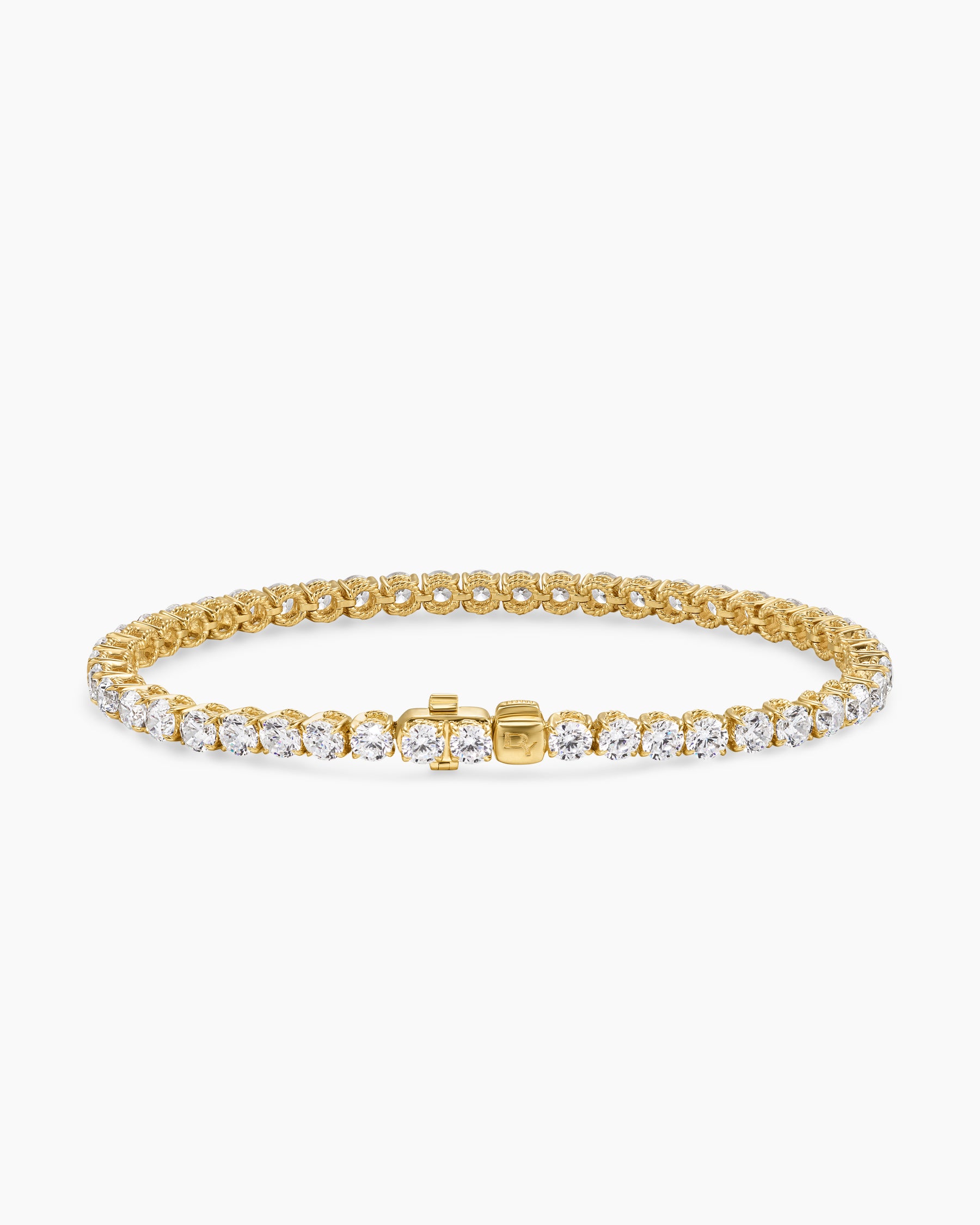 Tennis Bracelet in 18K Yellow Gold with Diamonds, 3.8mm - Image 4