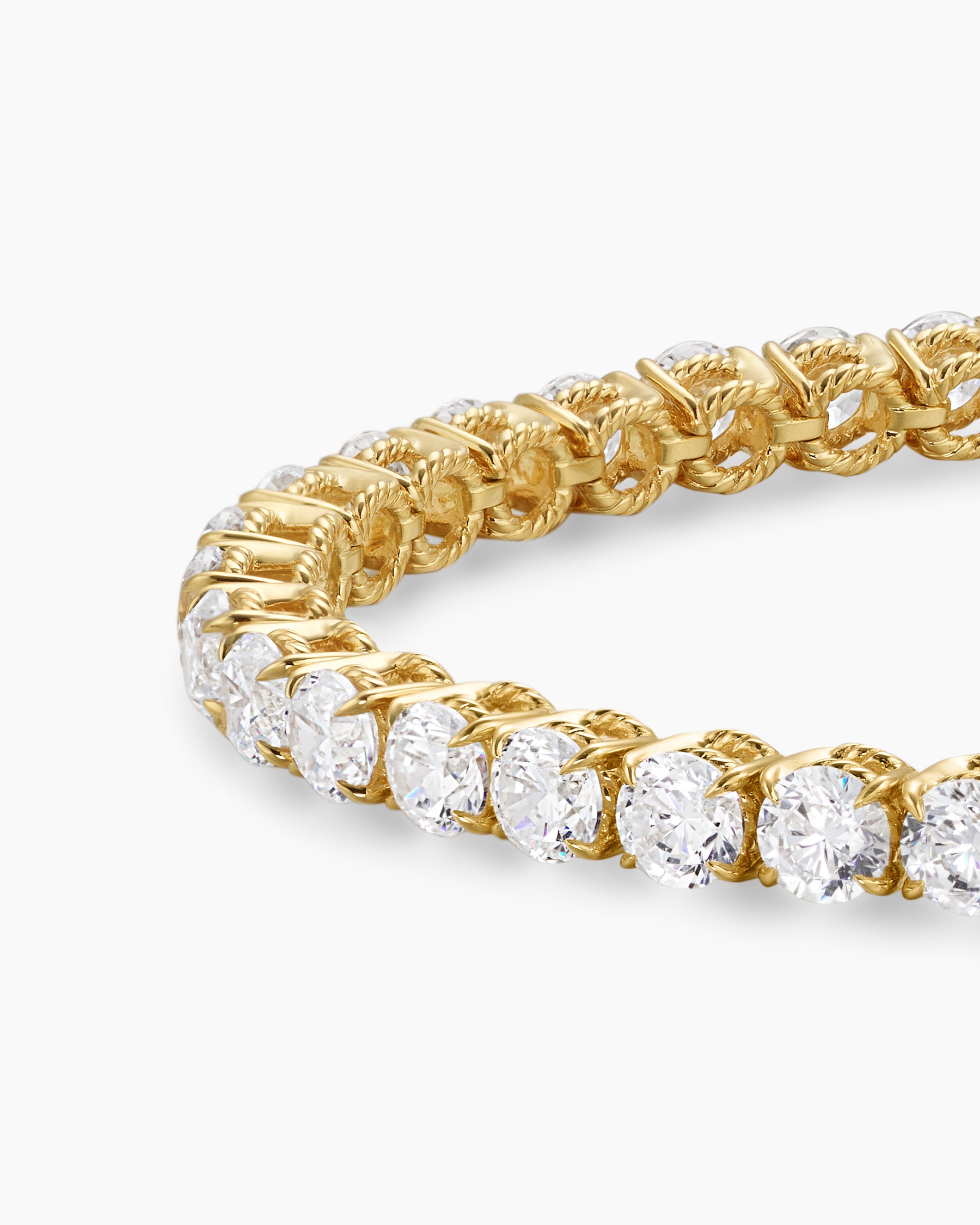 Tennis Bracelet in 18K Yellow Gold with Diamonds, 3.8mm - Image 6