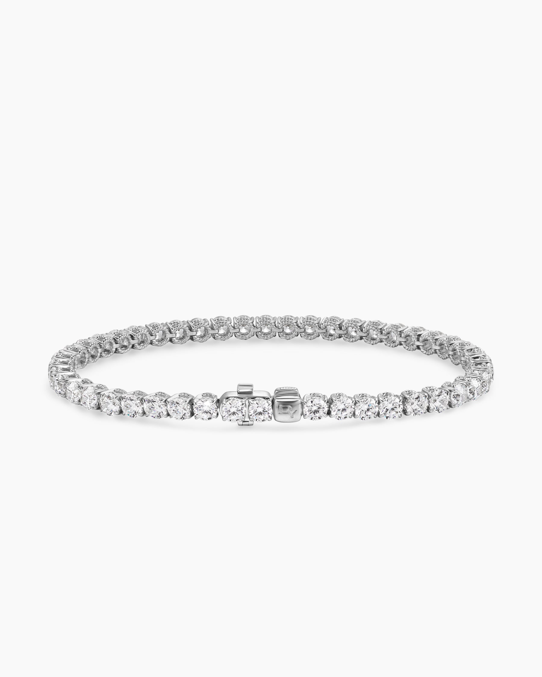 Tennis Bracelet in 18K White Gold with Diamonds, 3.8mm - Image 4