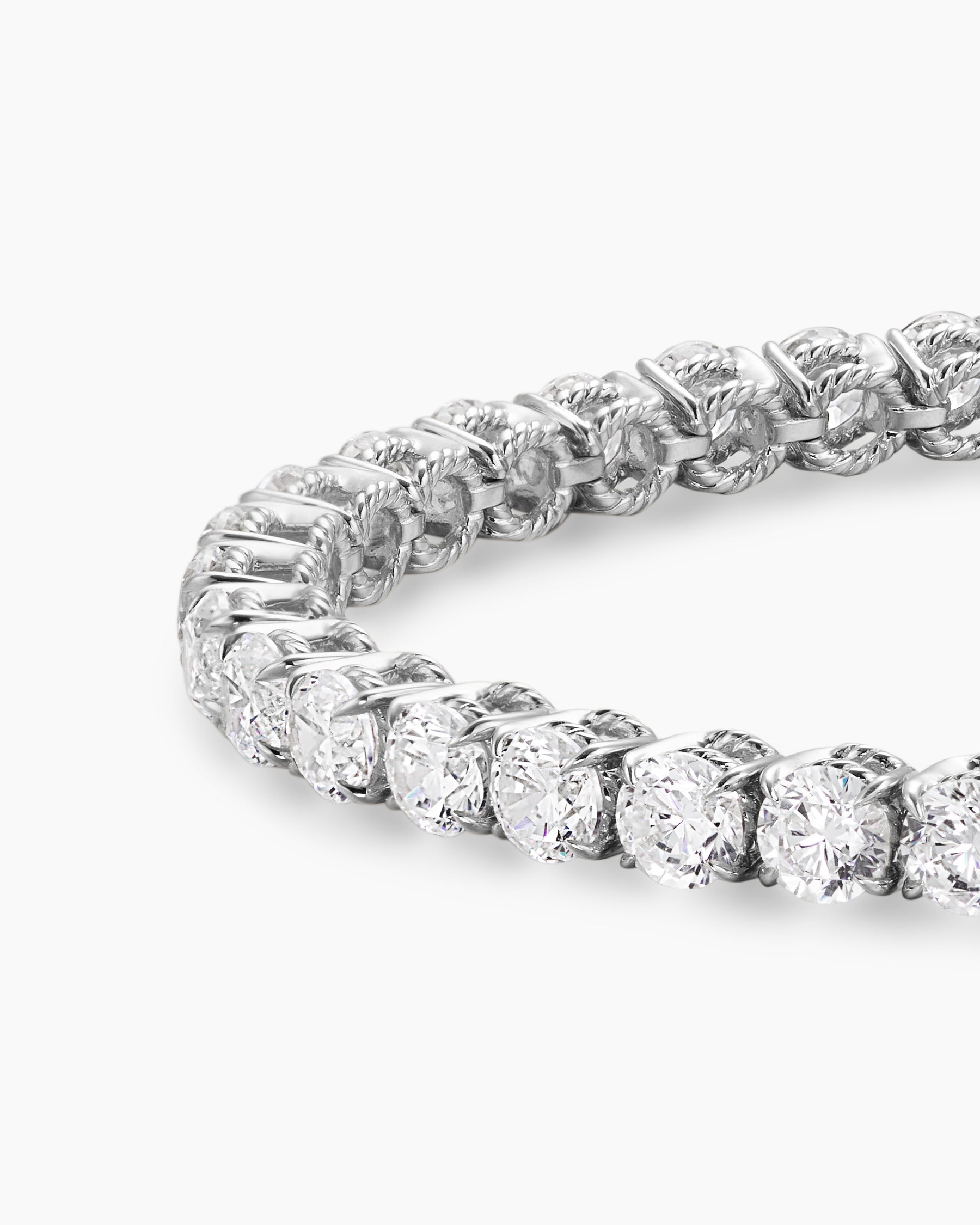 Tennis Bracelet in 18K White Gold with Diamonds, 3.8mm - Image 6