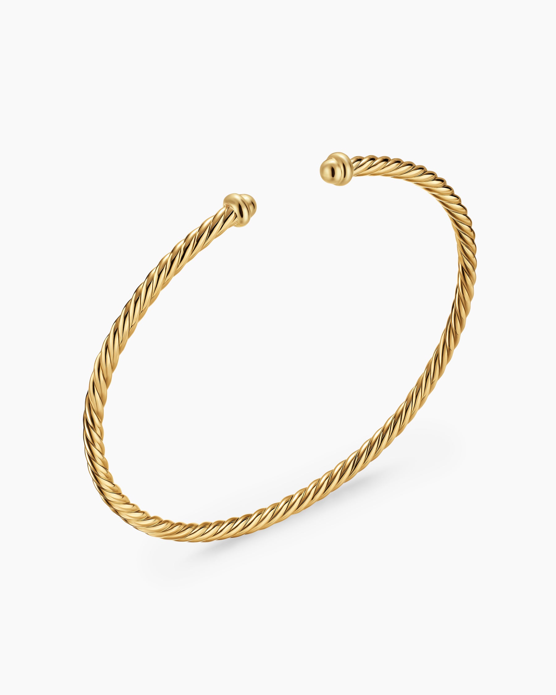 Micro Cablespira Flex Bracelet in 18K Yellow Gold, 2.6mm - Image 3
