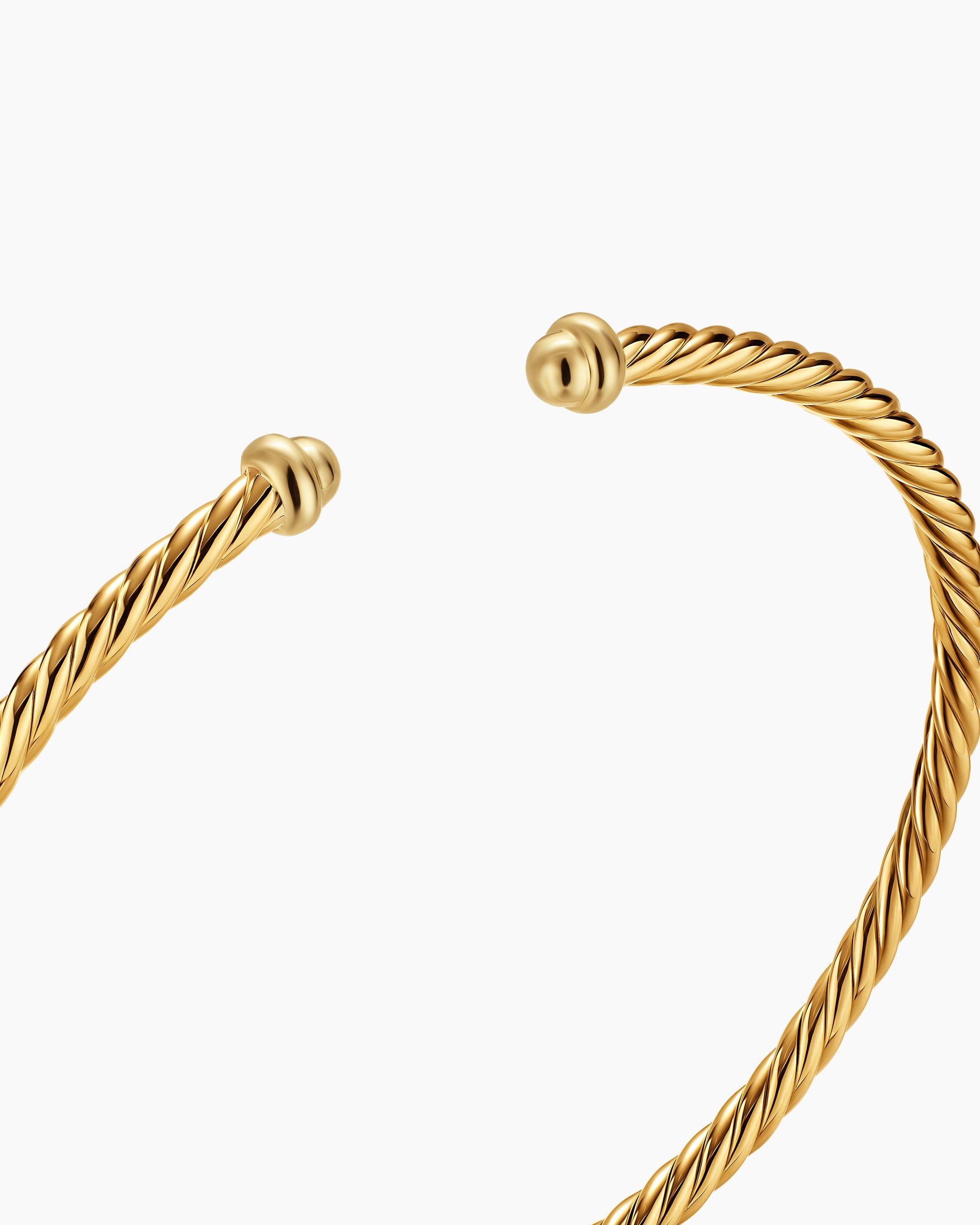Micro Cablespira Flex Bracelet in 18K Yellow Gold, 2.6mm - Image 5