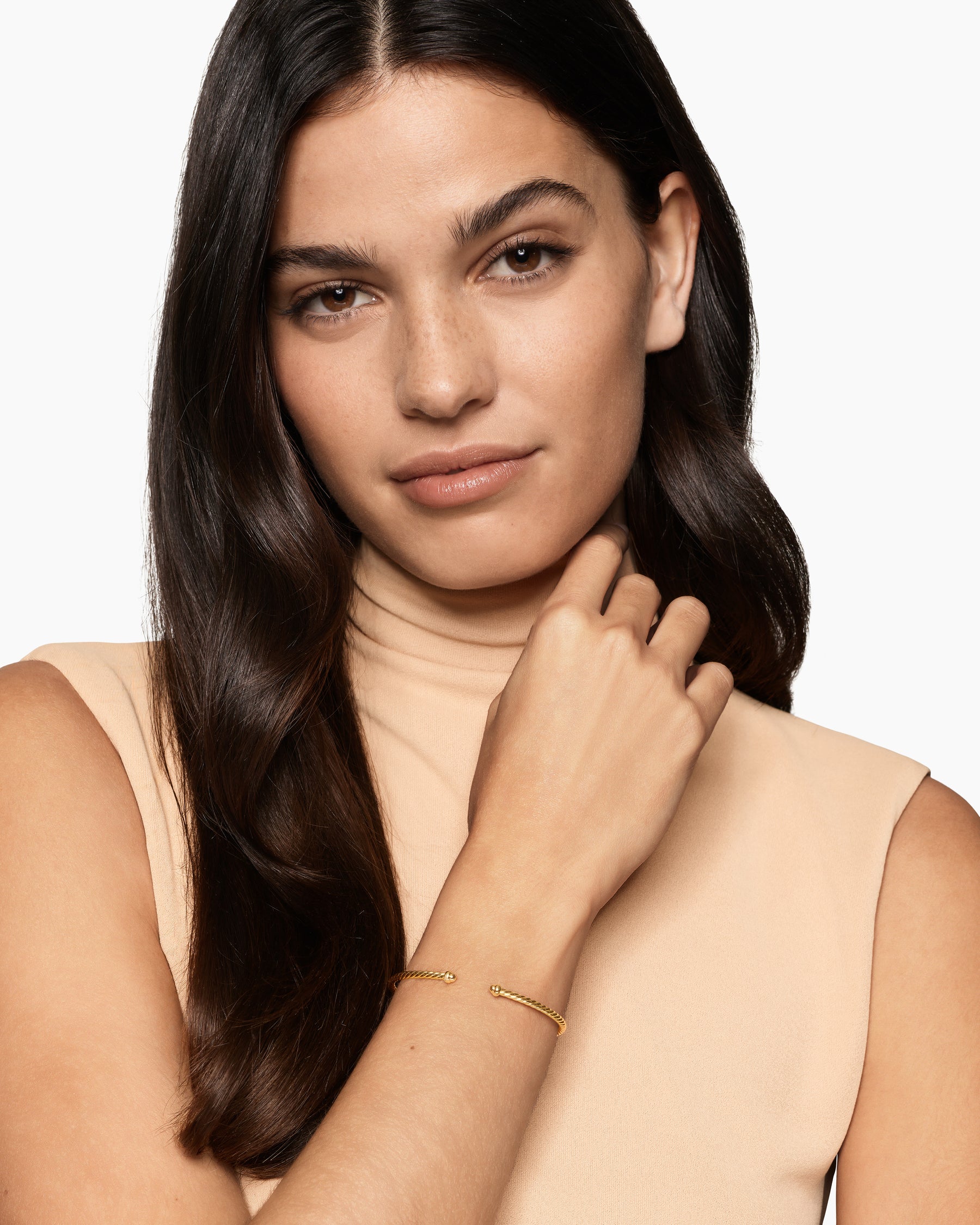 Alternative view of Micro Cablespira Flex Bracelet in 18K Yellow Gold, 2.6mm