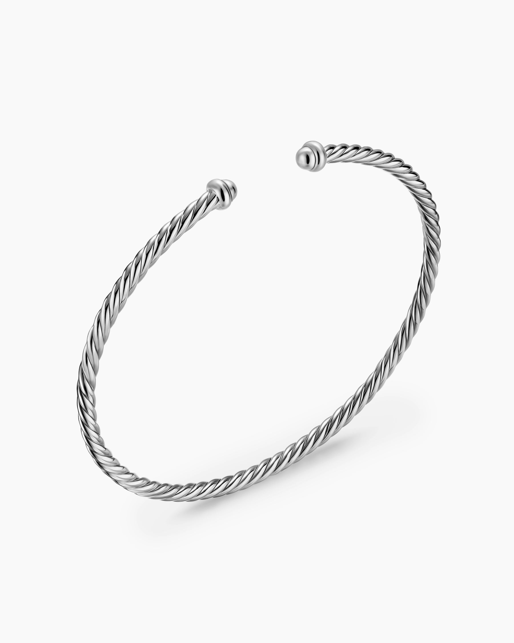 Micro Cable Flex Bracelet in Sterling Silver, 2.6mm - Image 3
