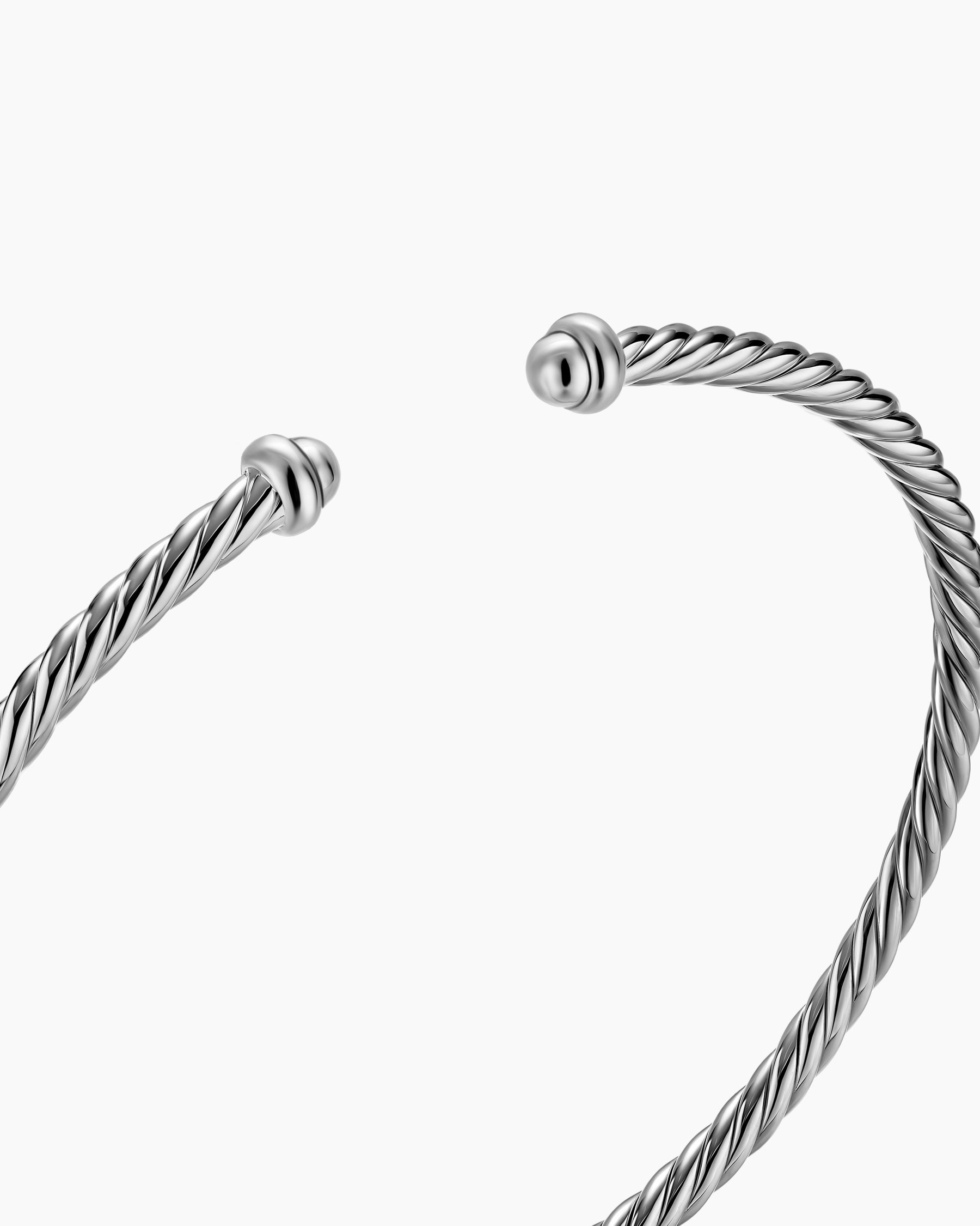 Micro Cable Flex Bracelet in Sterling Silver, 2.6mm - Image 5