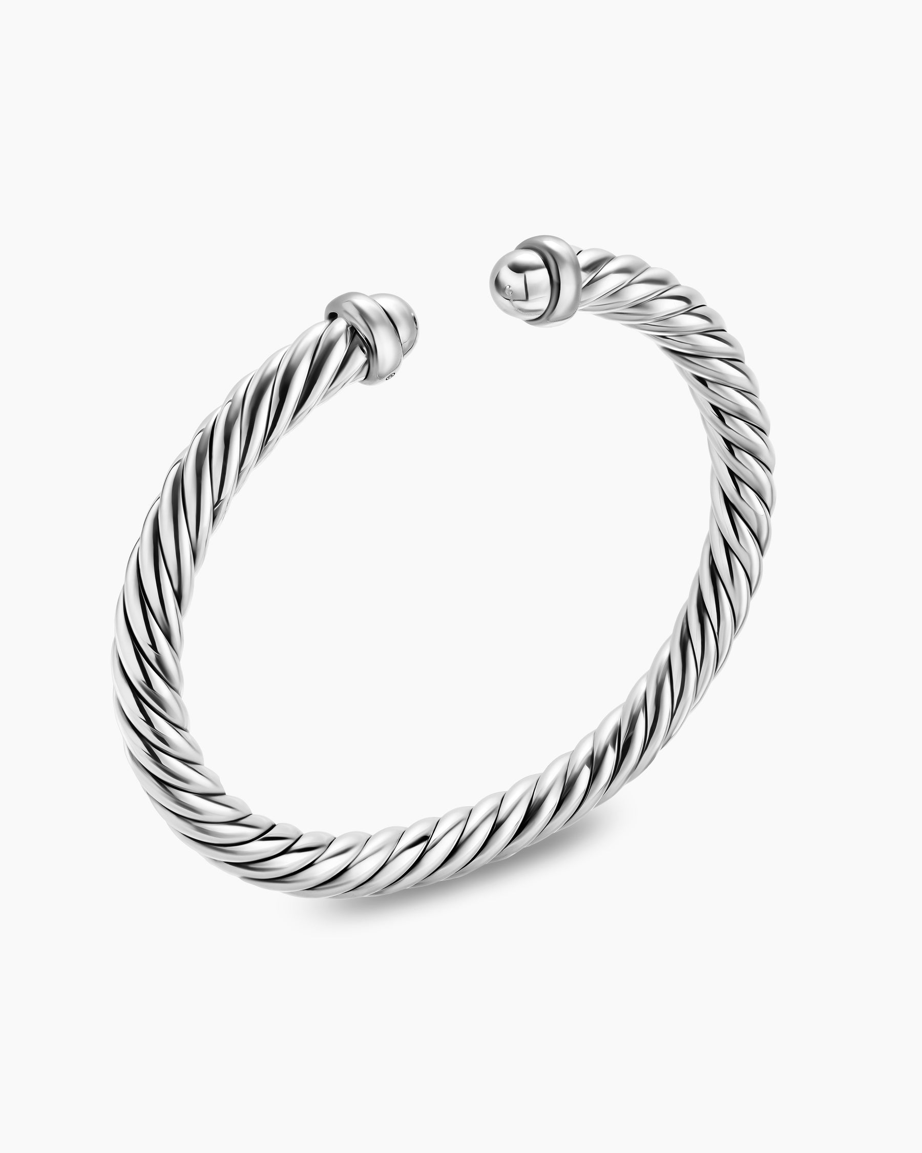 Cable Flex Bracelet in Sterling Silver, 6mm - Image 3