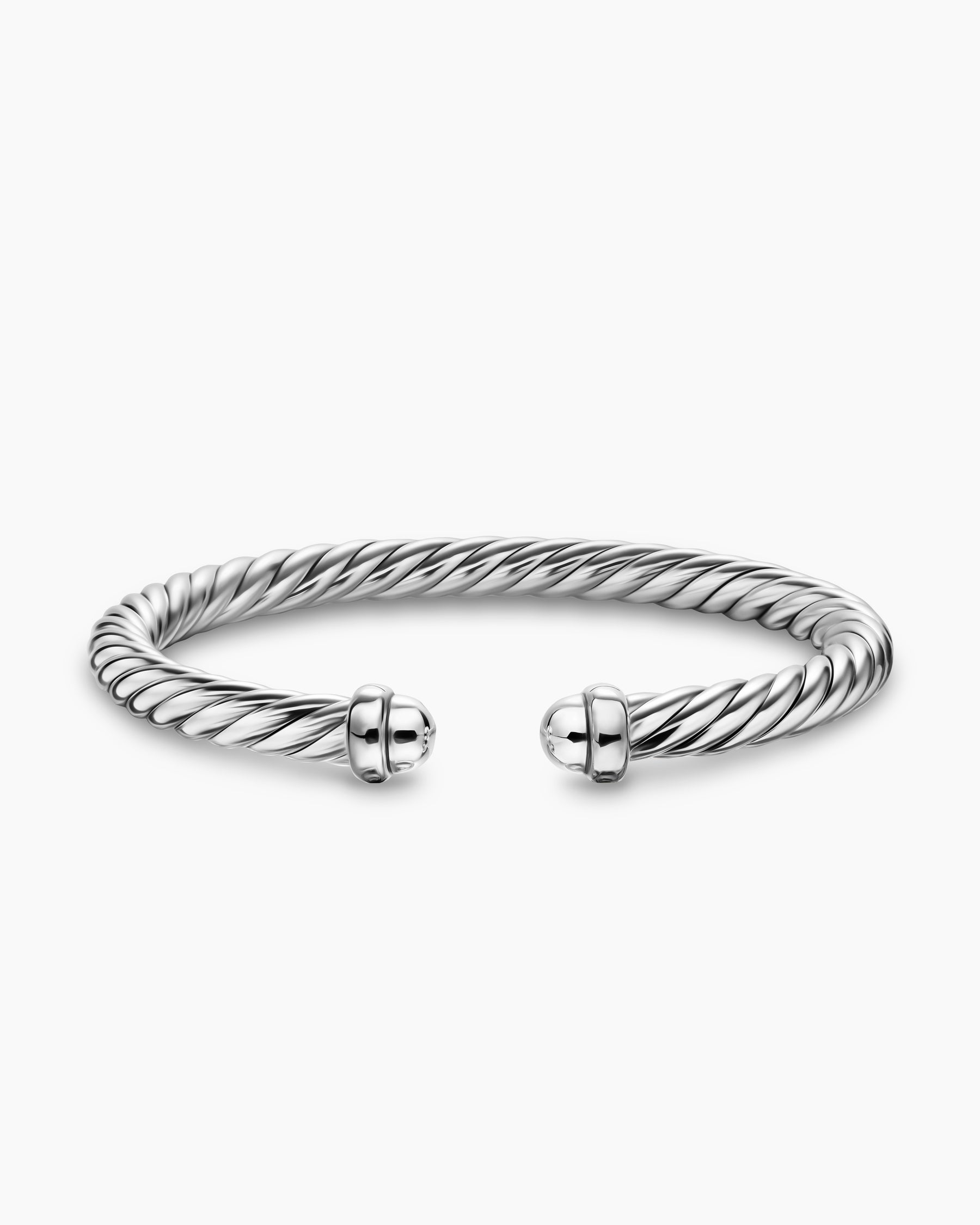 Cable Flex Bracelet in Sterling Silver, 6mm - Image 4