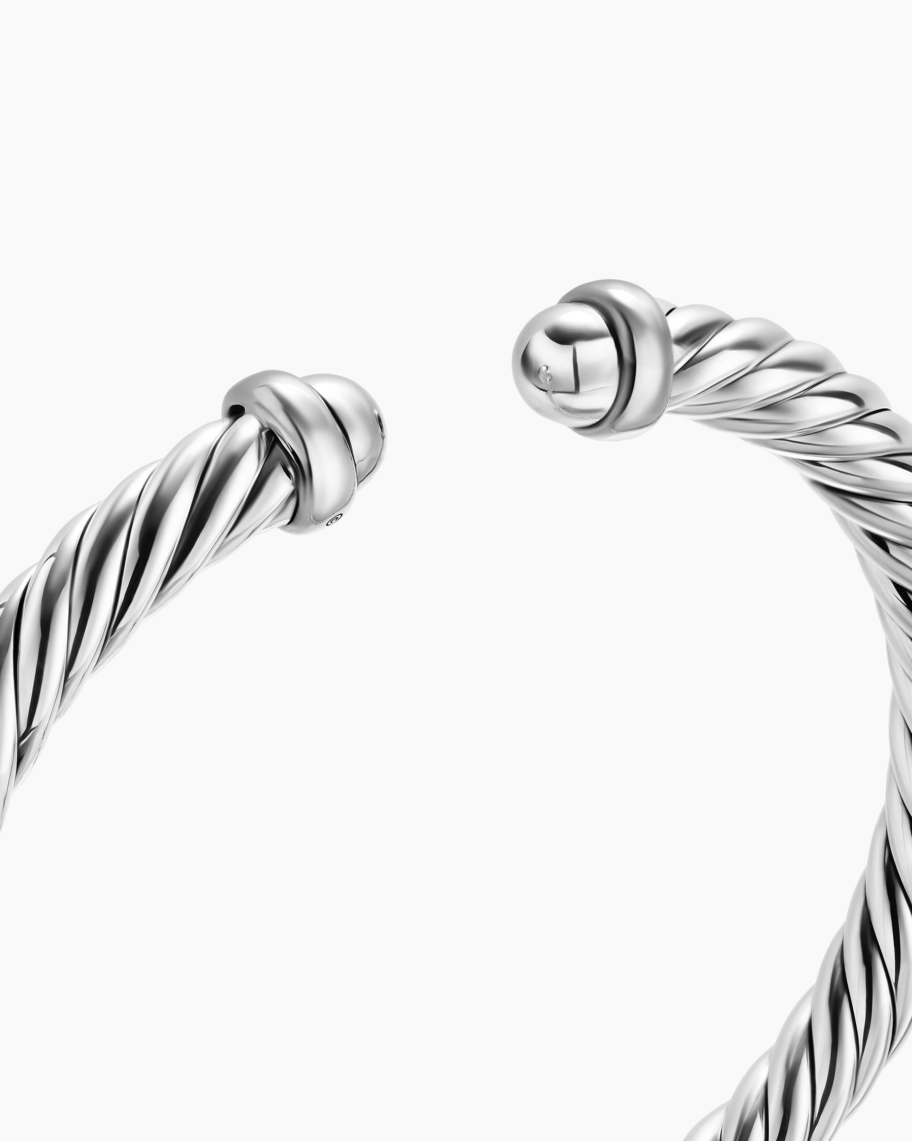 Cable Flex Bracelet in Sterling Silver, 6mm - Image 5