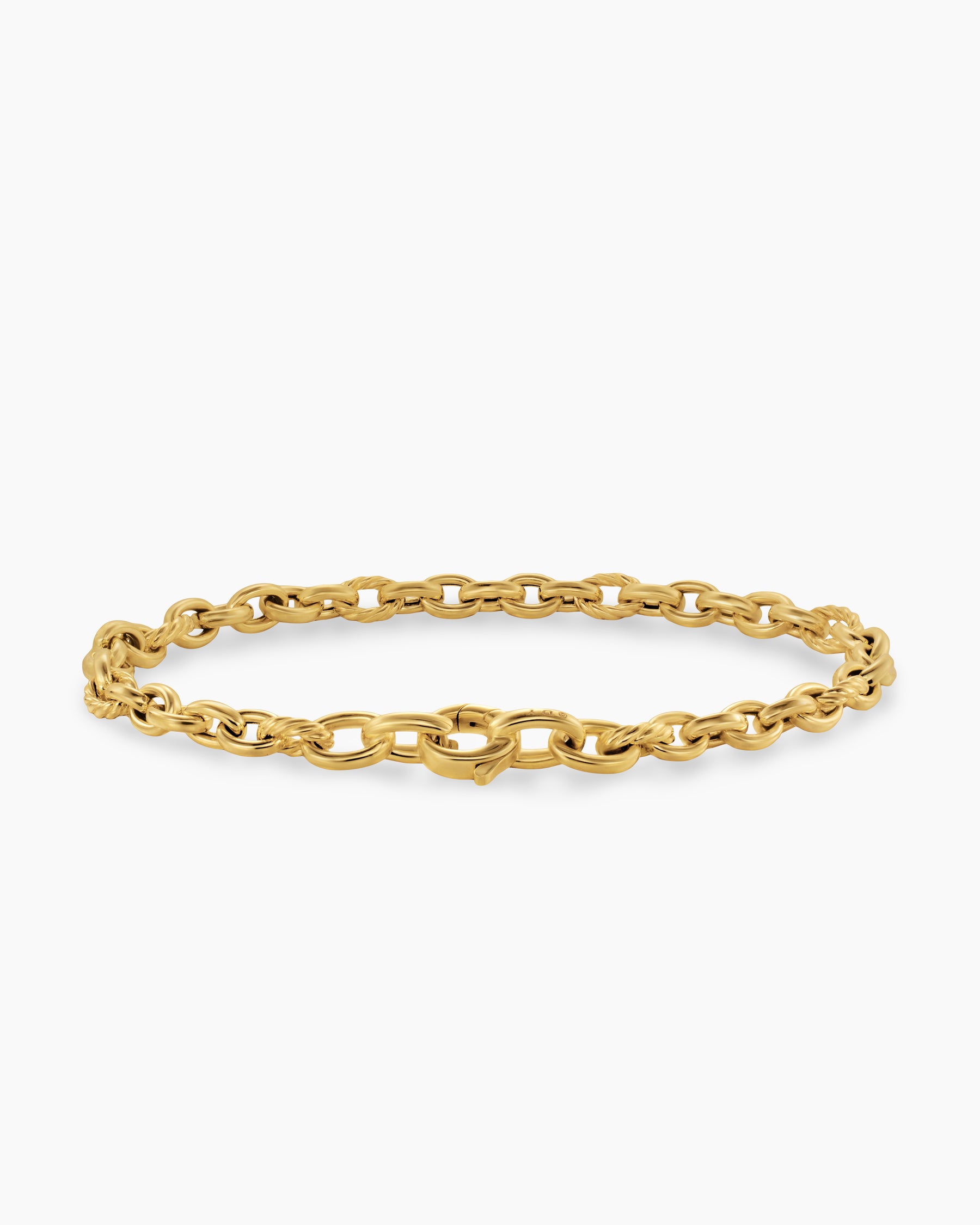 DY Mercer Petite Chain Bracelet in 18K Yellow Gold, 4.5mm - Image 5