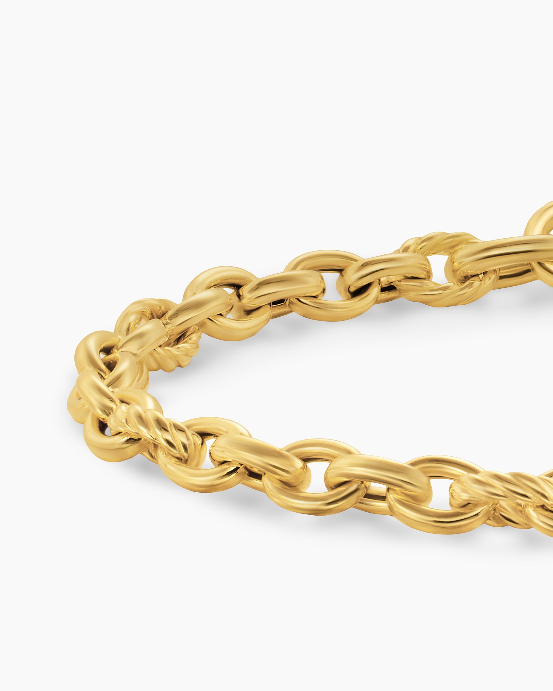 DY Mercer Petite Chain Bracelet in 18K Yellow Gold, 4.5mm - Image 7