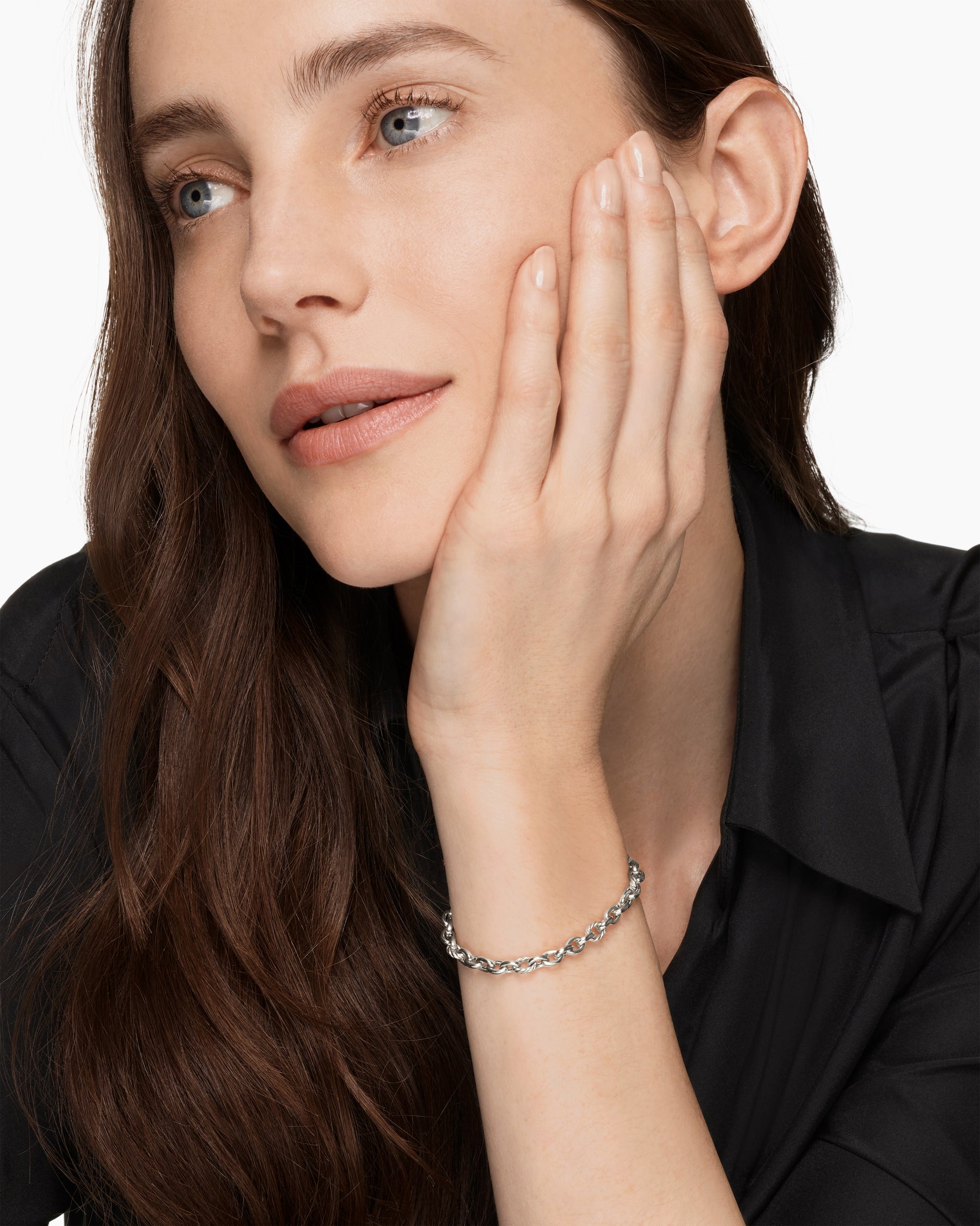 Alternative view of DY Mercer Petite Chain Bracelet in Sterling Silver, 4.5mm