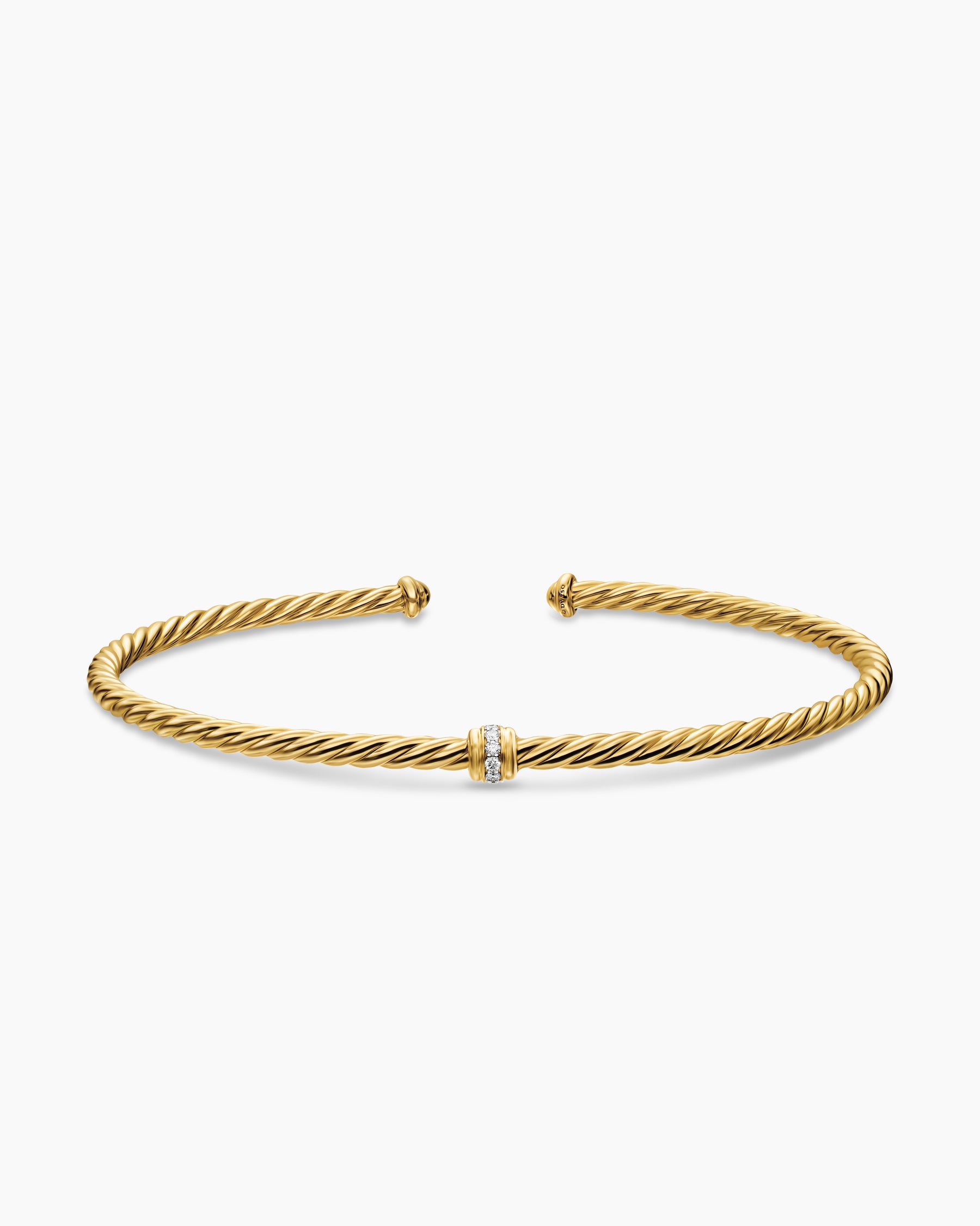 Micro Cablespira Flex Center Station Bracelet in 18K Yellow Gold, 2.6mm - Image 4
