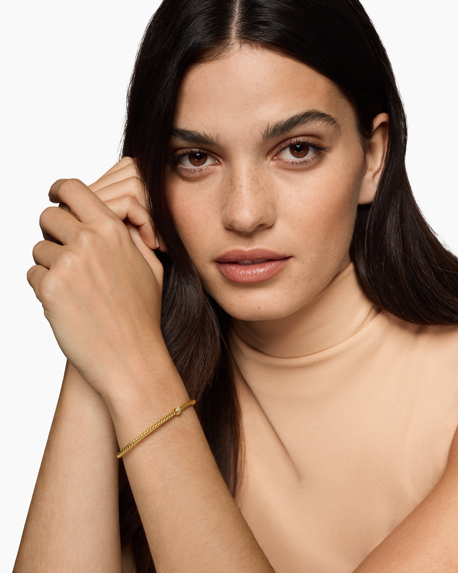 Alternative view of Micro Cablespira Flex Center Station Bracelet in 18K Yellow Gold, 2.6mm