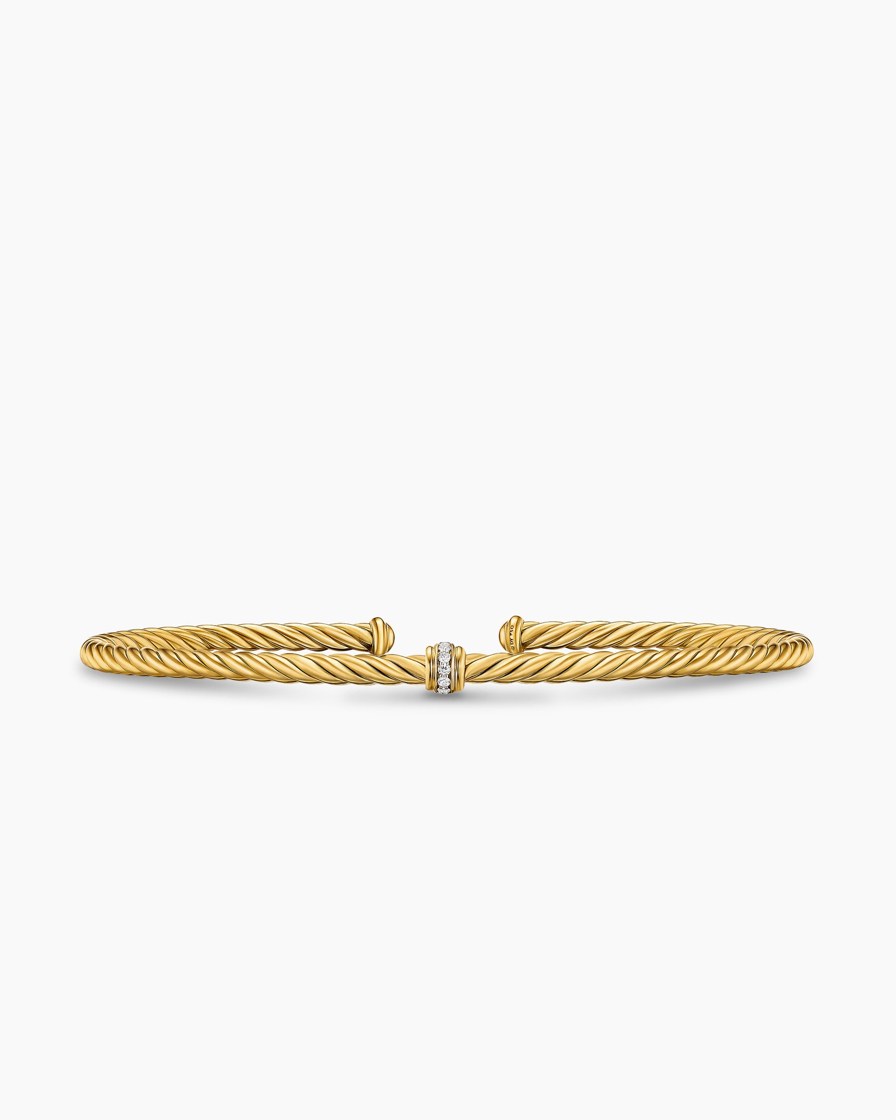 Micro Cablespira Flex Center Station Bracelet in 18K Yellow Gold, 2.6mm